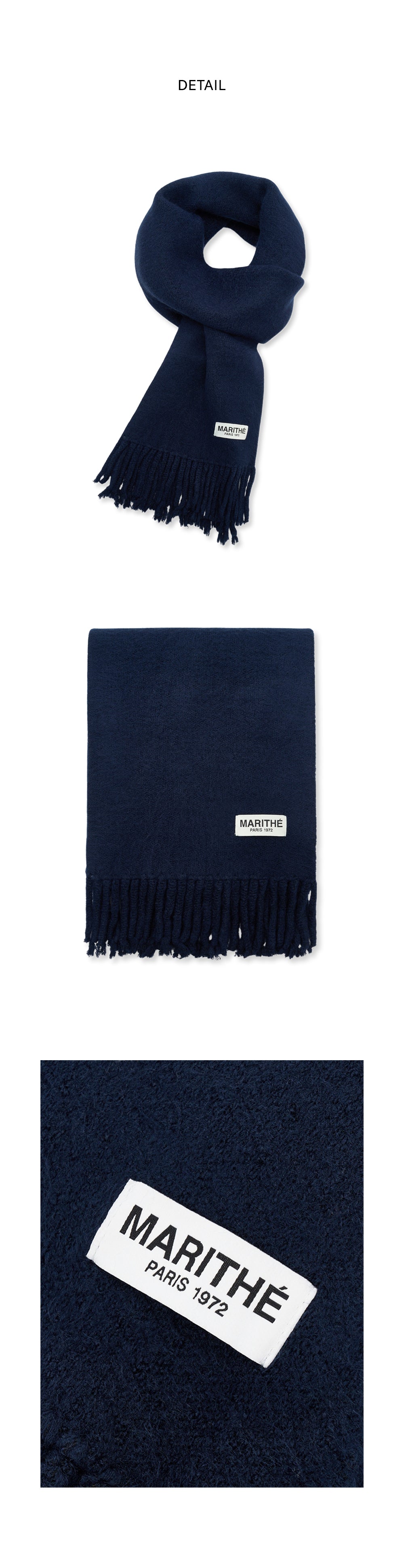 REGULAR LOGO FUZZY KNIT MUFFLER