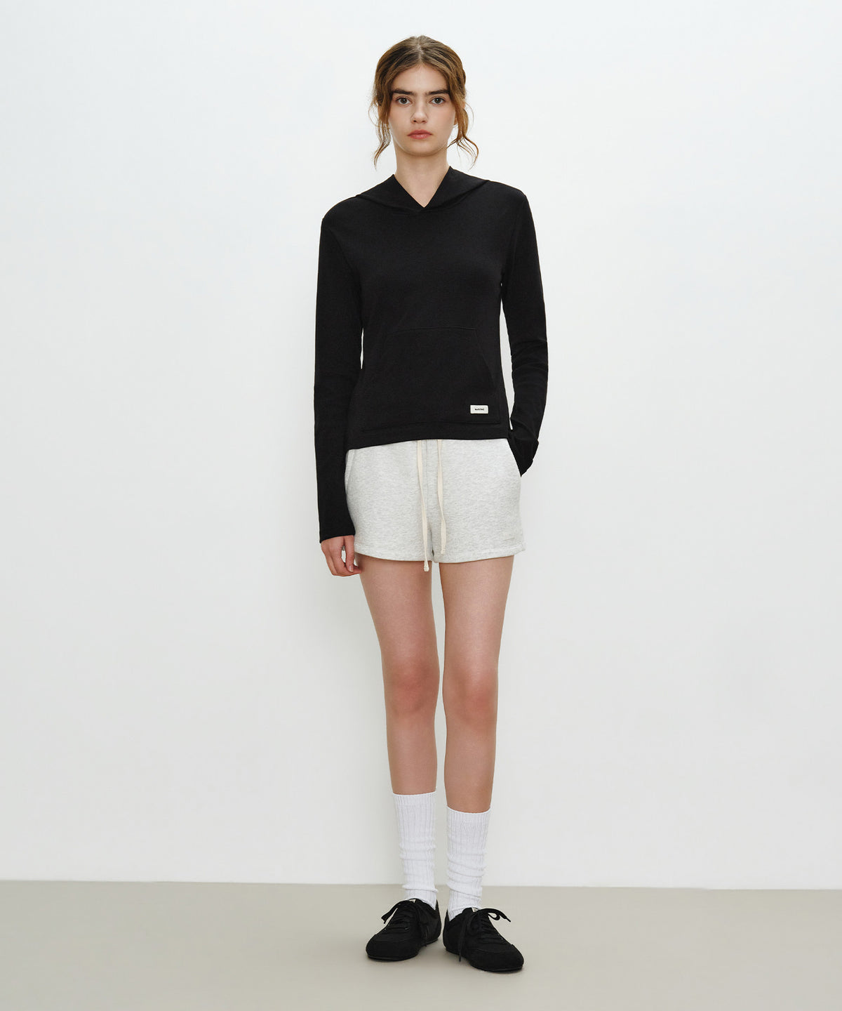 W BASIC HOODIE LONG SLEEVE