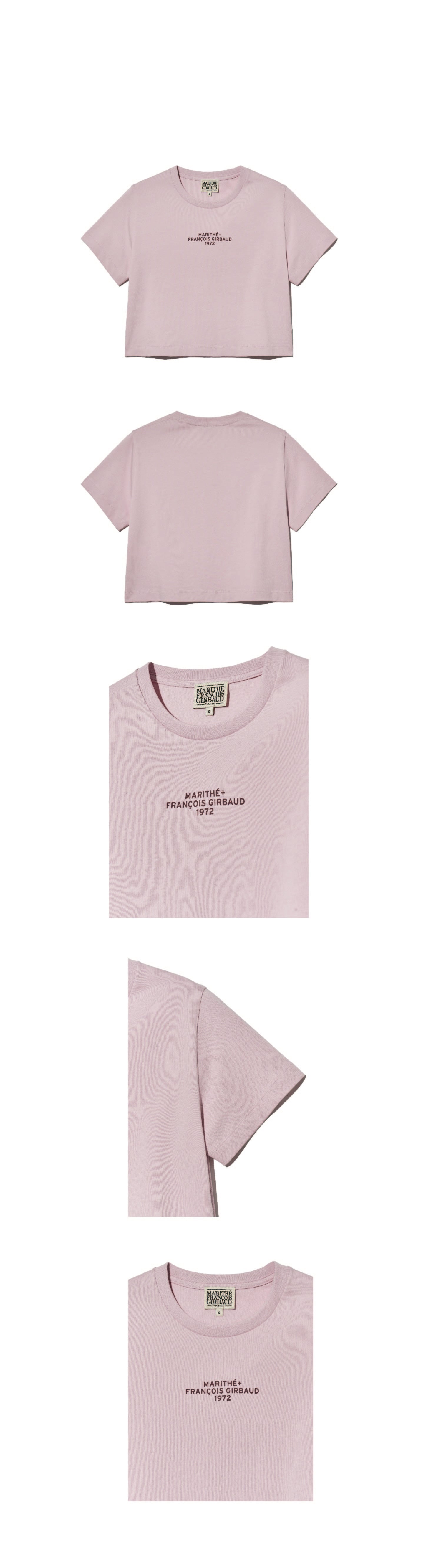 W LETTERING CROP TEE