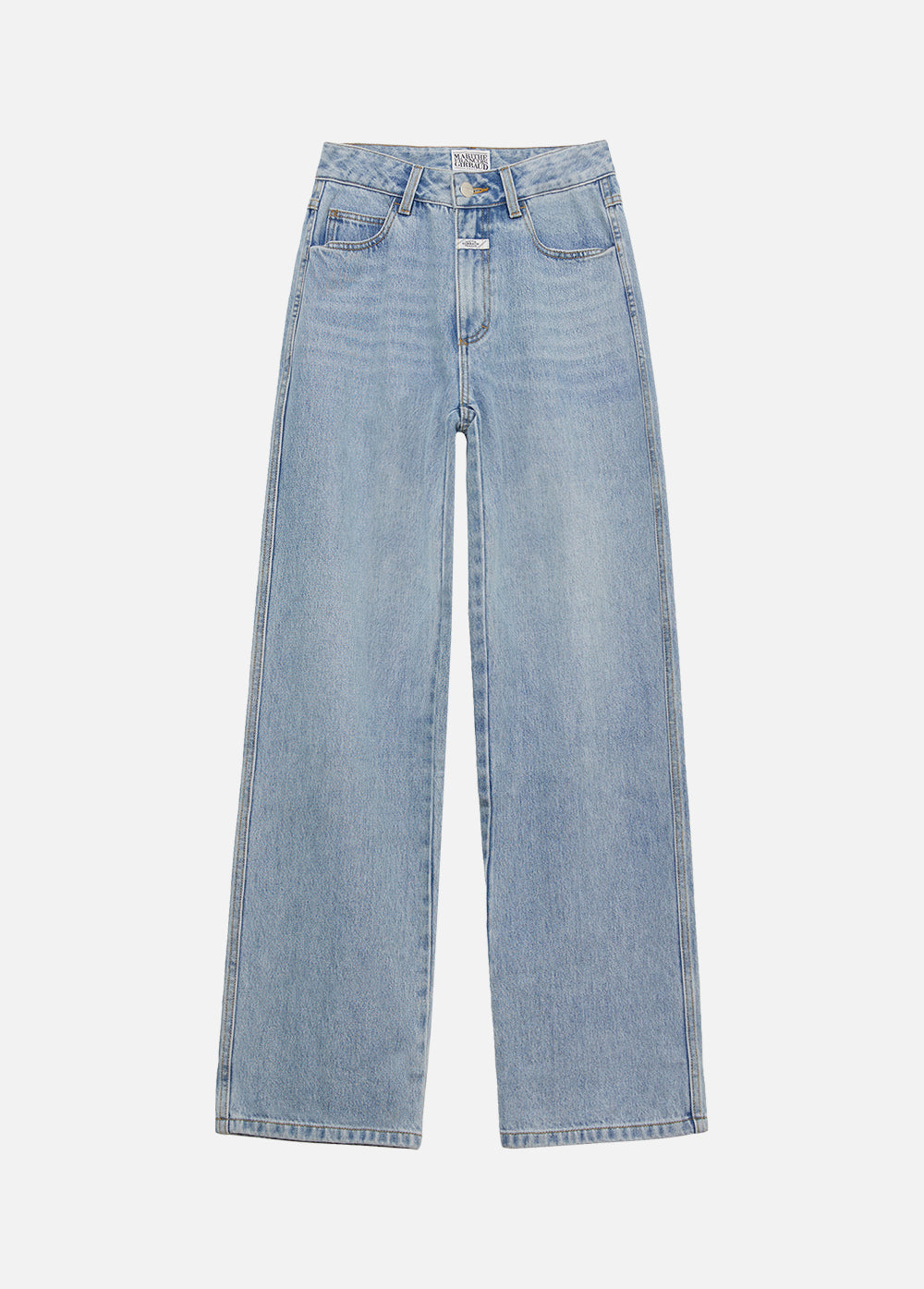W HIGH STRAIGHT DENIM PANTS