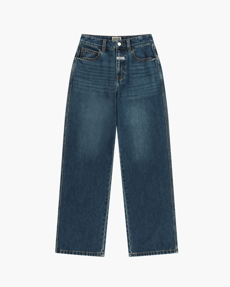W HIGH STRAIGHT DENIM PANTS
