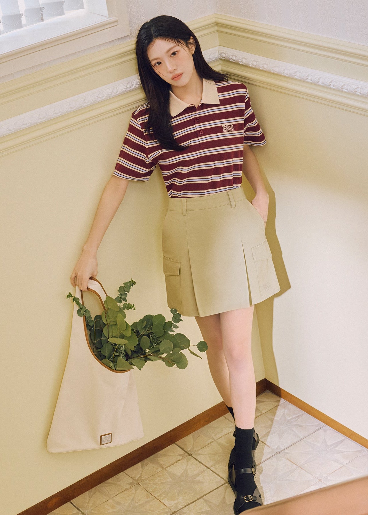 CLASSIC LOGO ONE SHOULDER BUCKET BAG