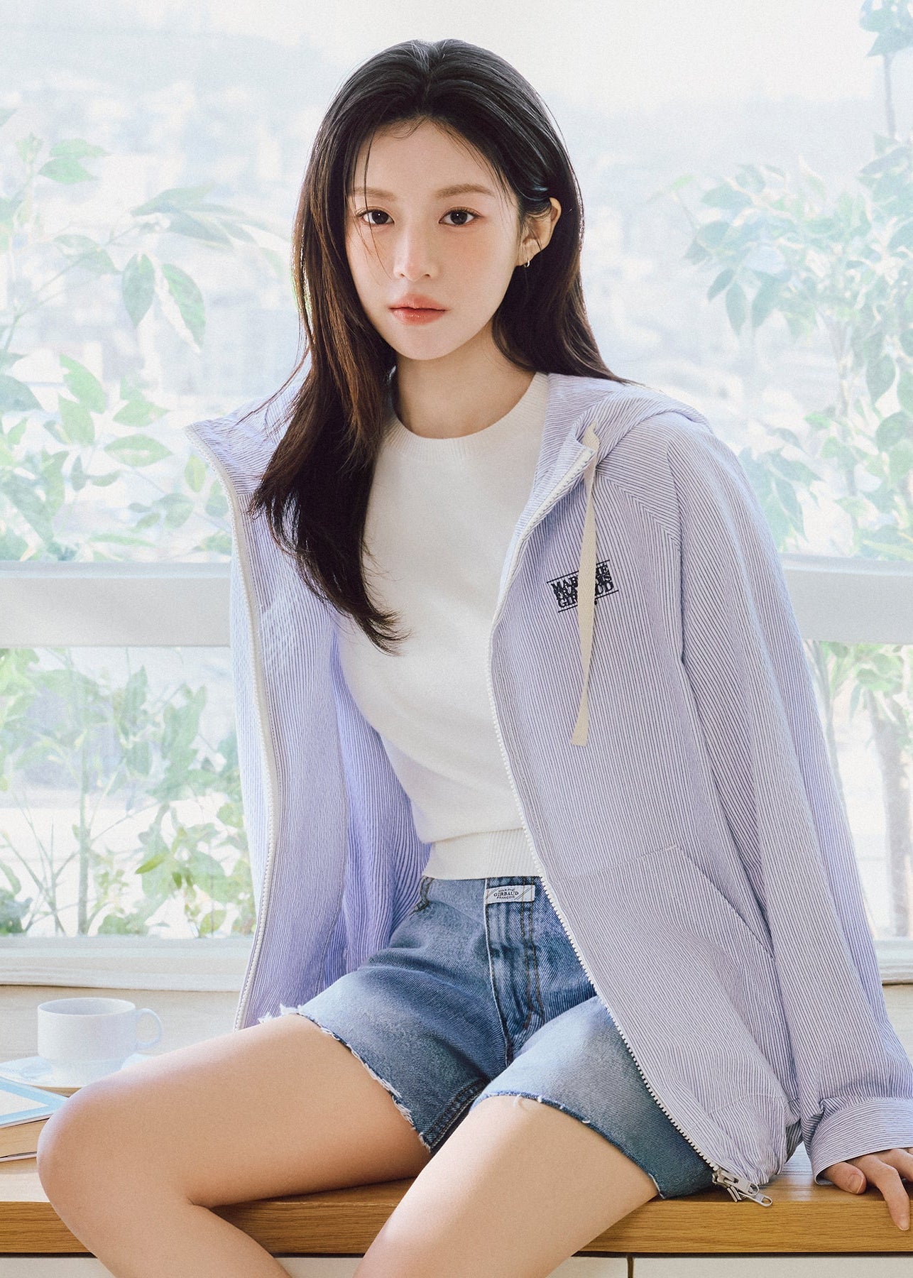 CLASSIC LOGO HOODED PATTERN JACKET