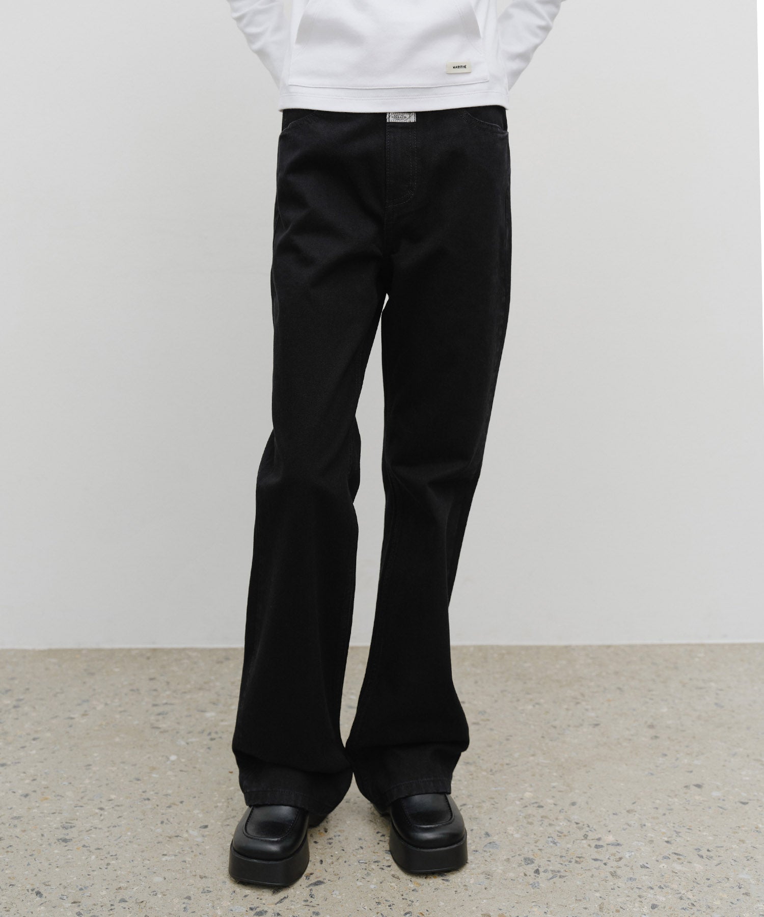 W SLIM BOOT-CUT DENIM PANTS