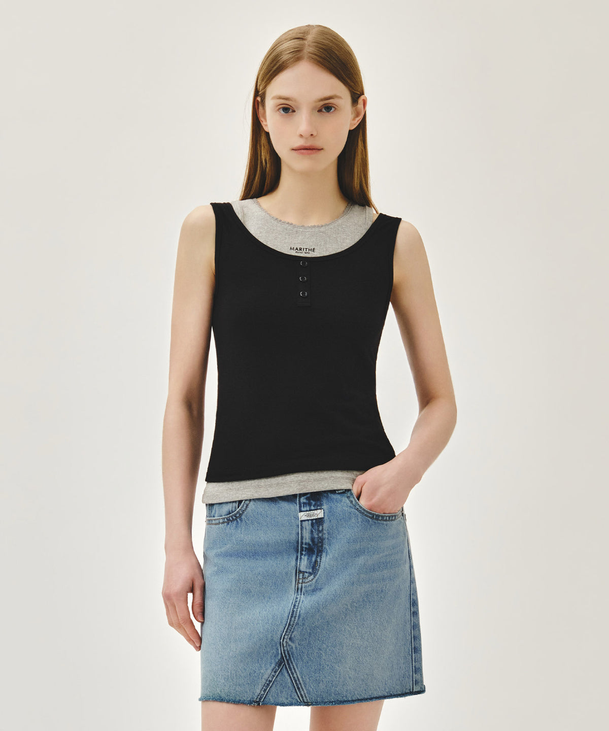 W LAYERED SLEEVELESS