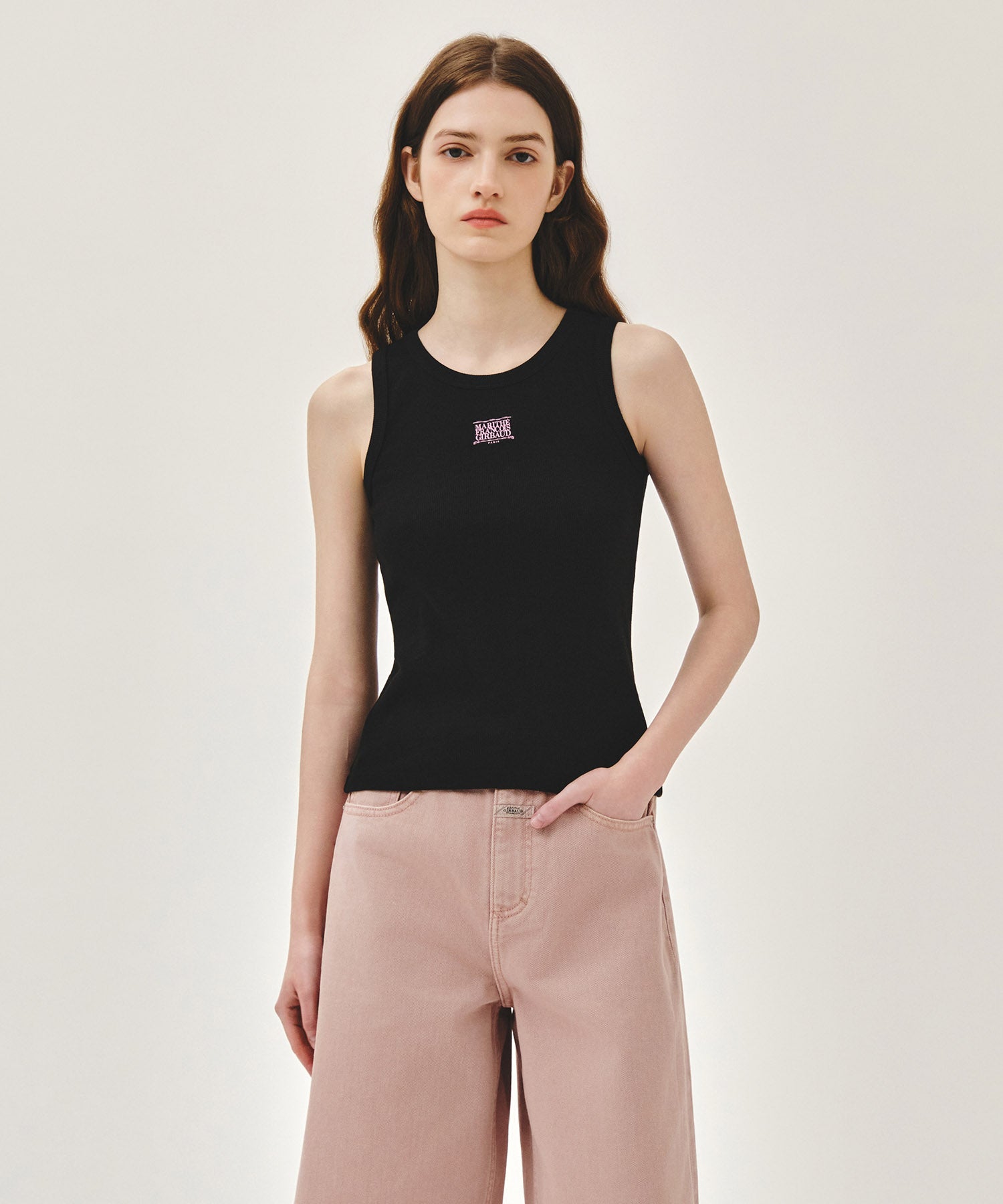 W RIBBON CLASSIC LOGO SLEEVELESS