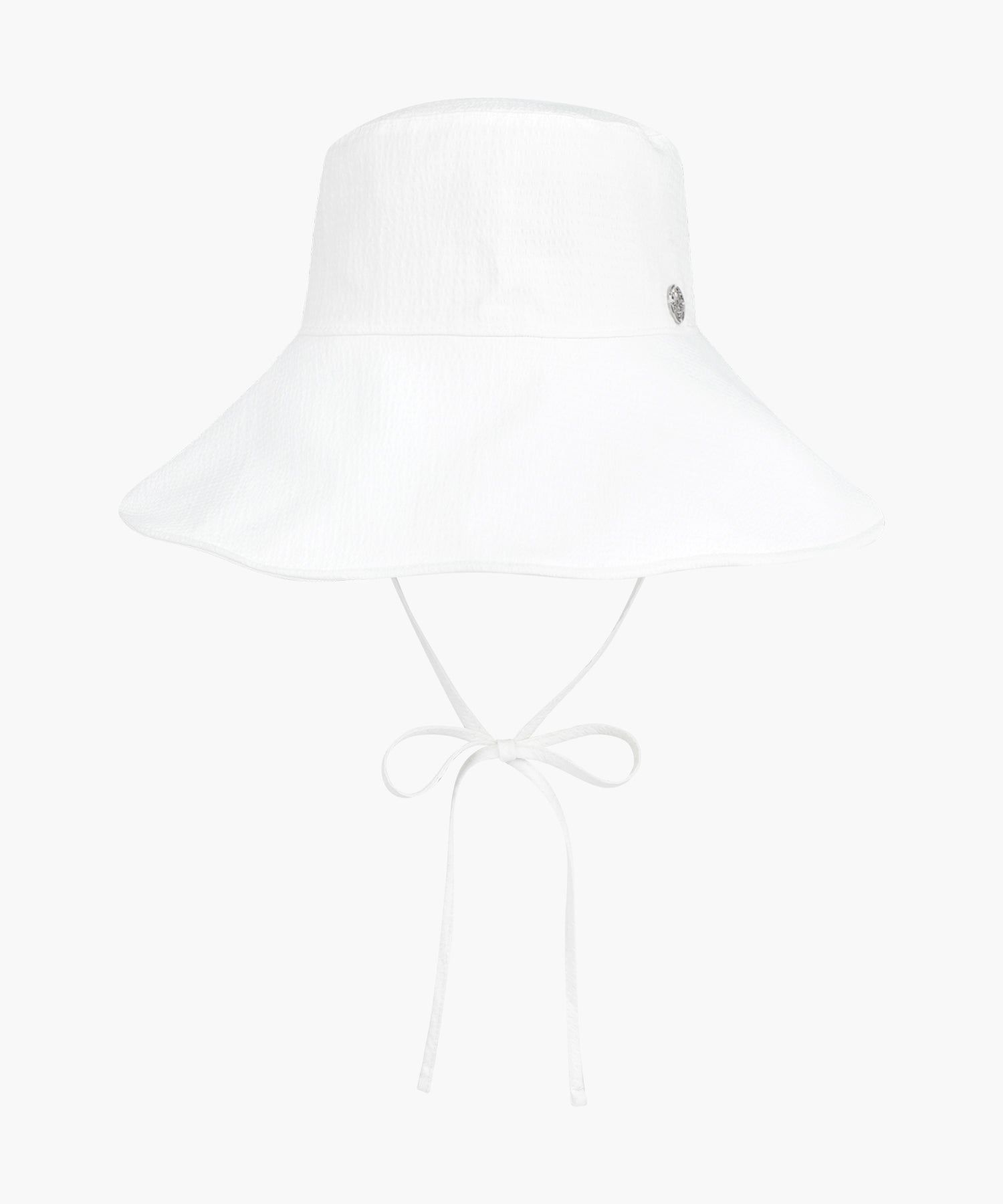 W STRAP SEERSUCKER WIDE BUCKET HAT