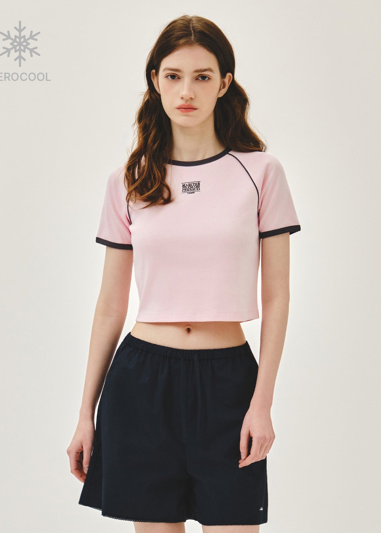 W AEROCOOL SMALL CLASSIC LOGO SLIM RINGER TEE
