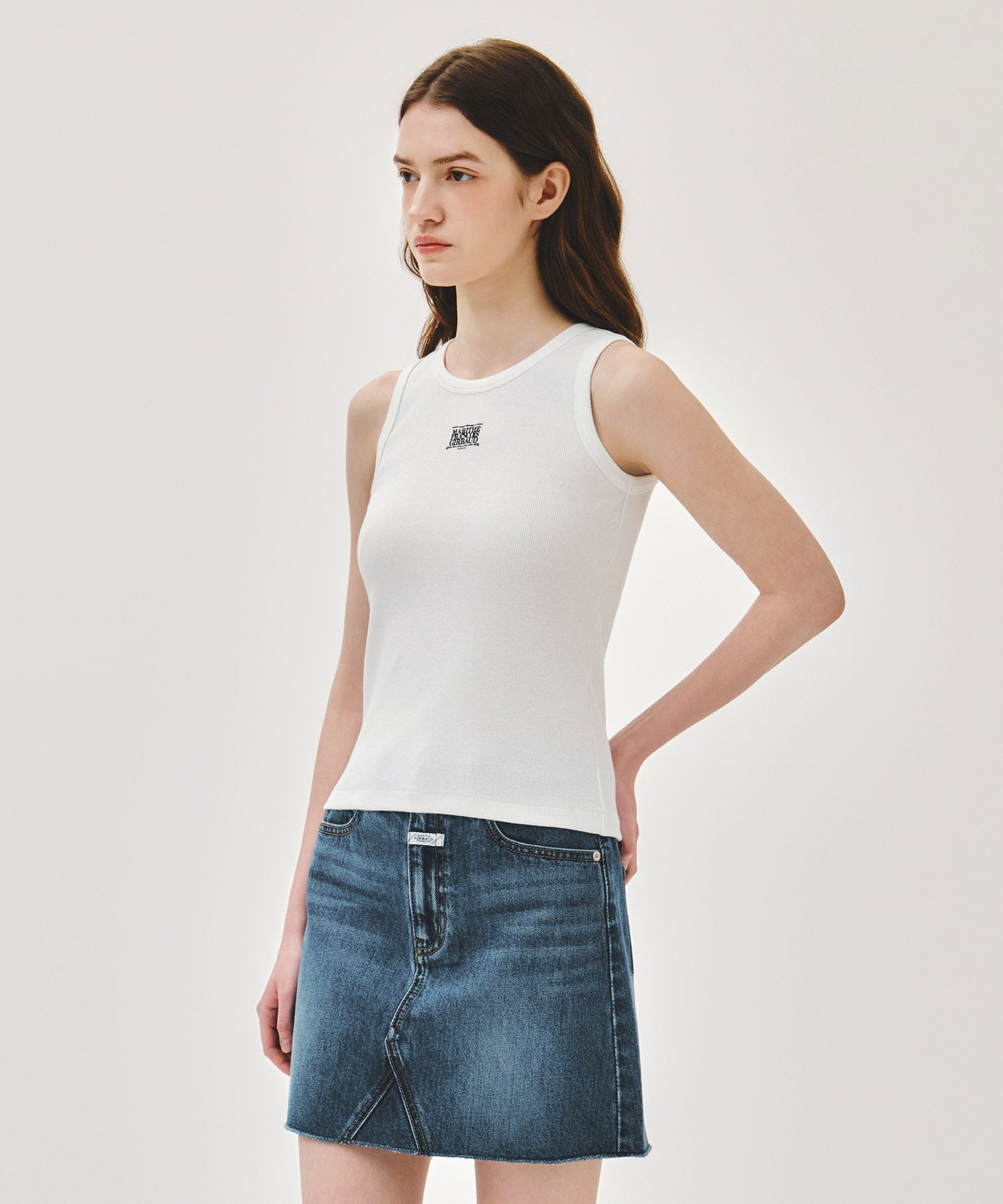 W RIBBON CLASSIC LOGO SLEEVELESS