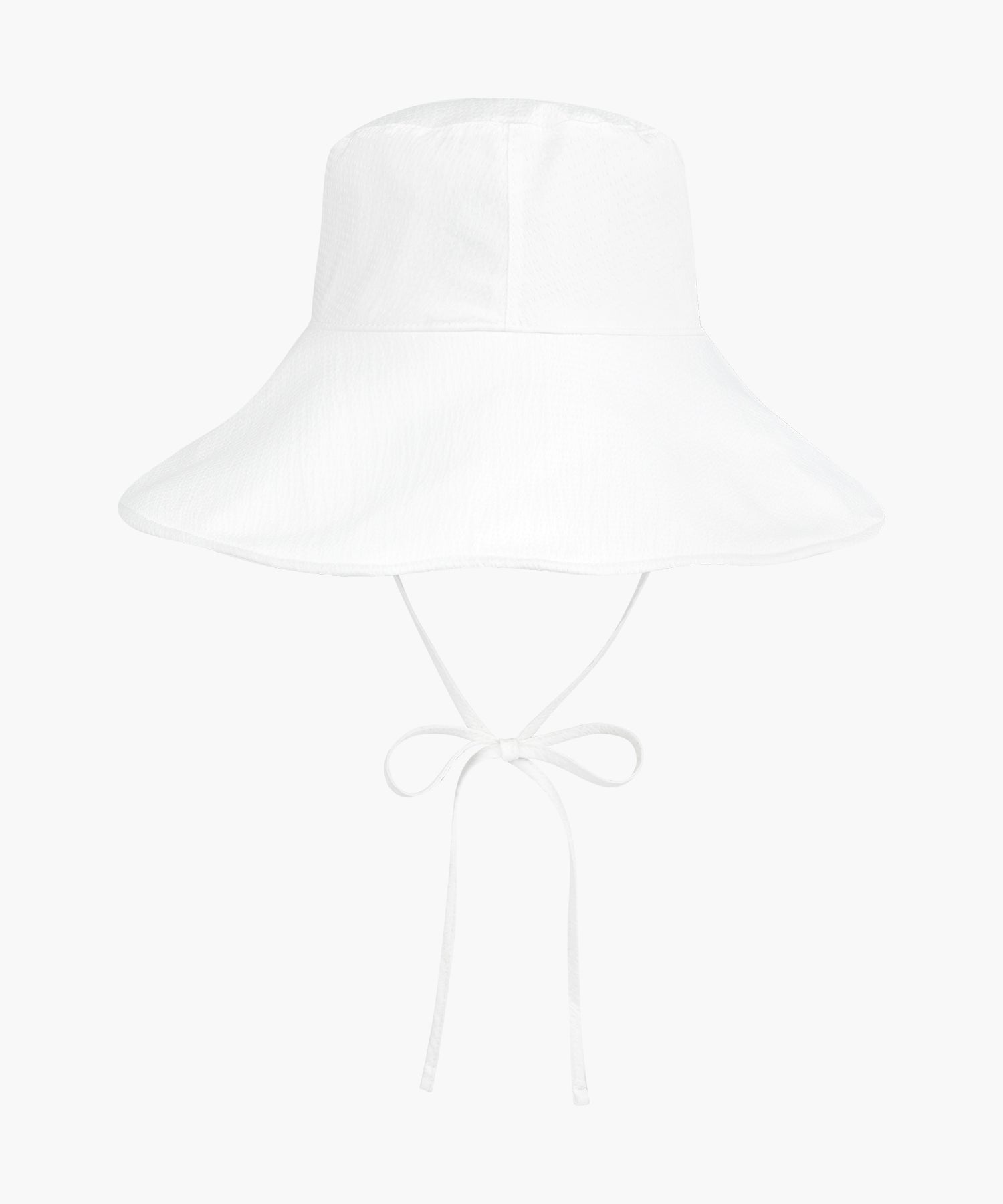W STRAP SEERSUCKER WIDE BUCKET HAT
