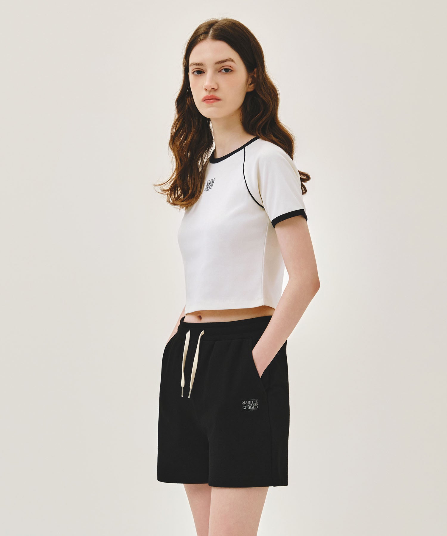 W AEROCOOL SMALL CLASSIC LOGO SLIM RINGER TEE