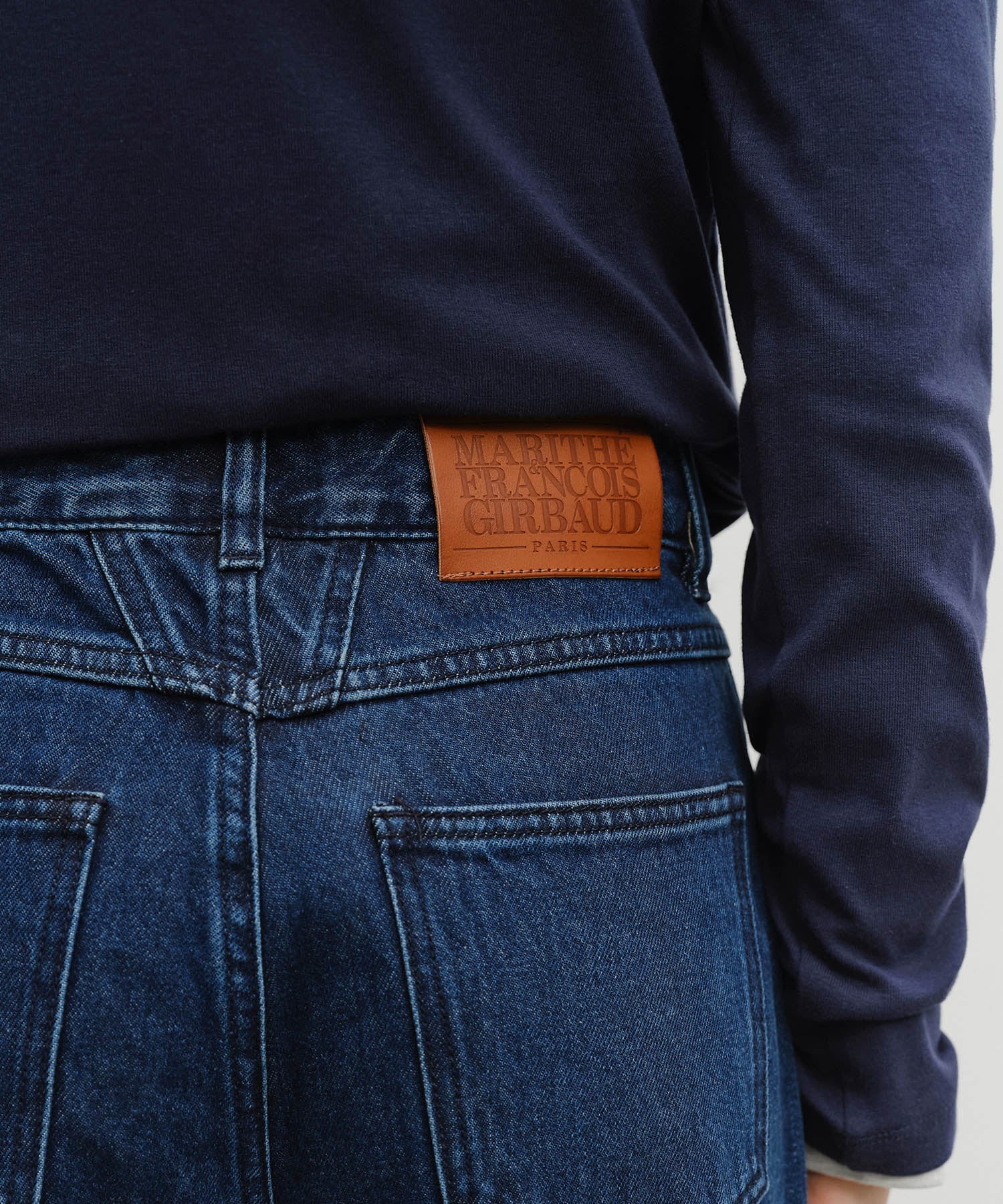 W SLIM BOOT-CUT DENIM PANTS