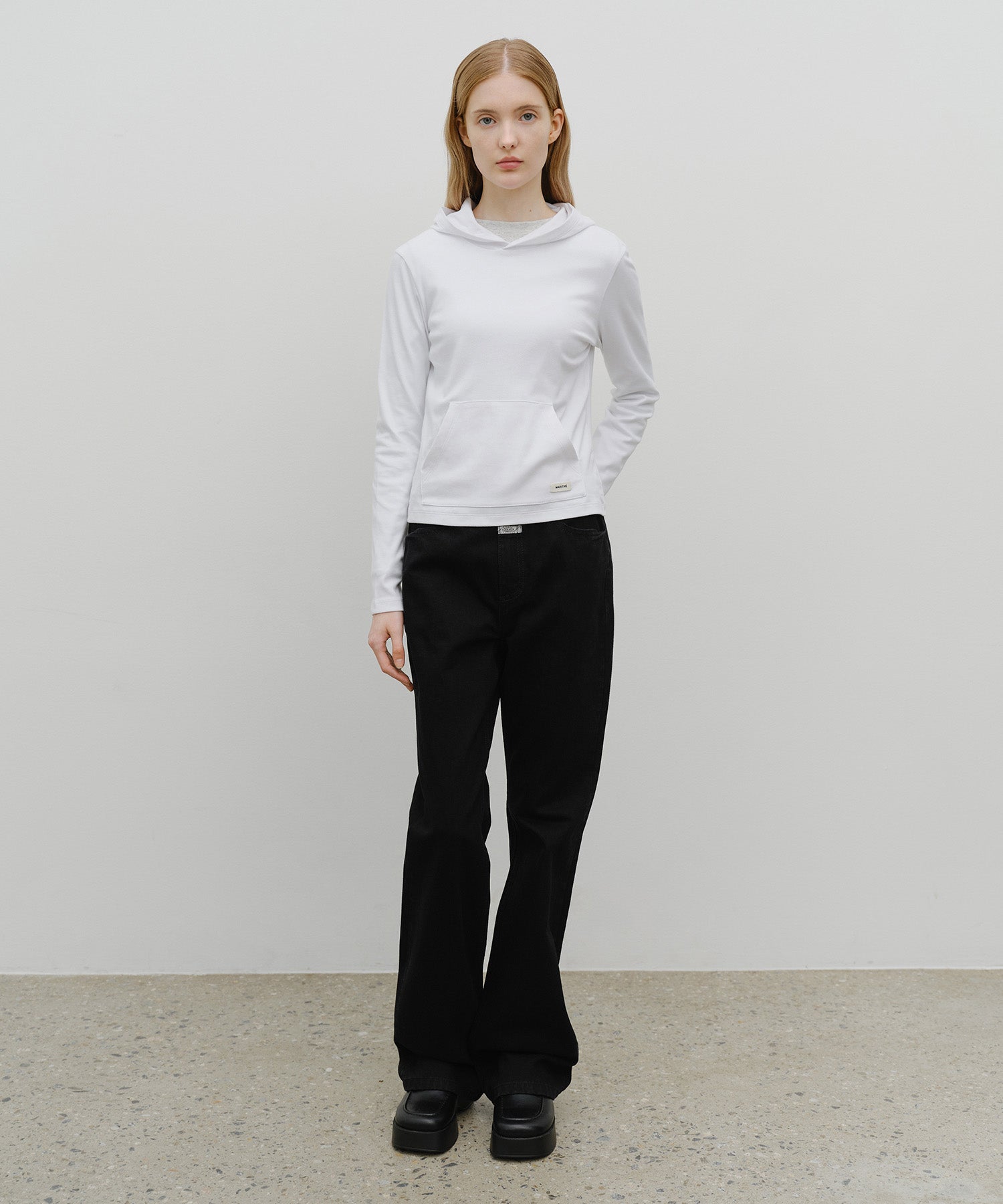 W SLIM BOOT-CUT DENIM PANTS
