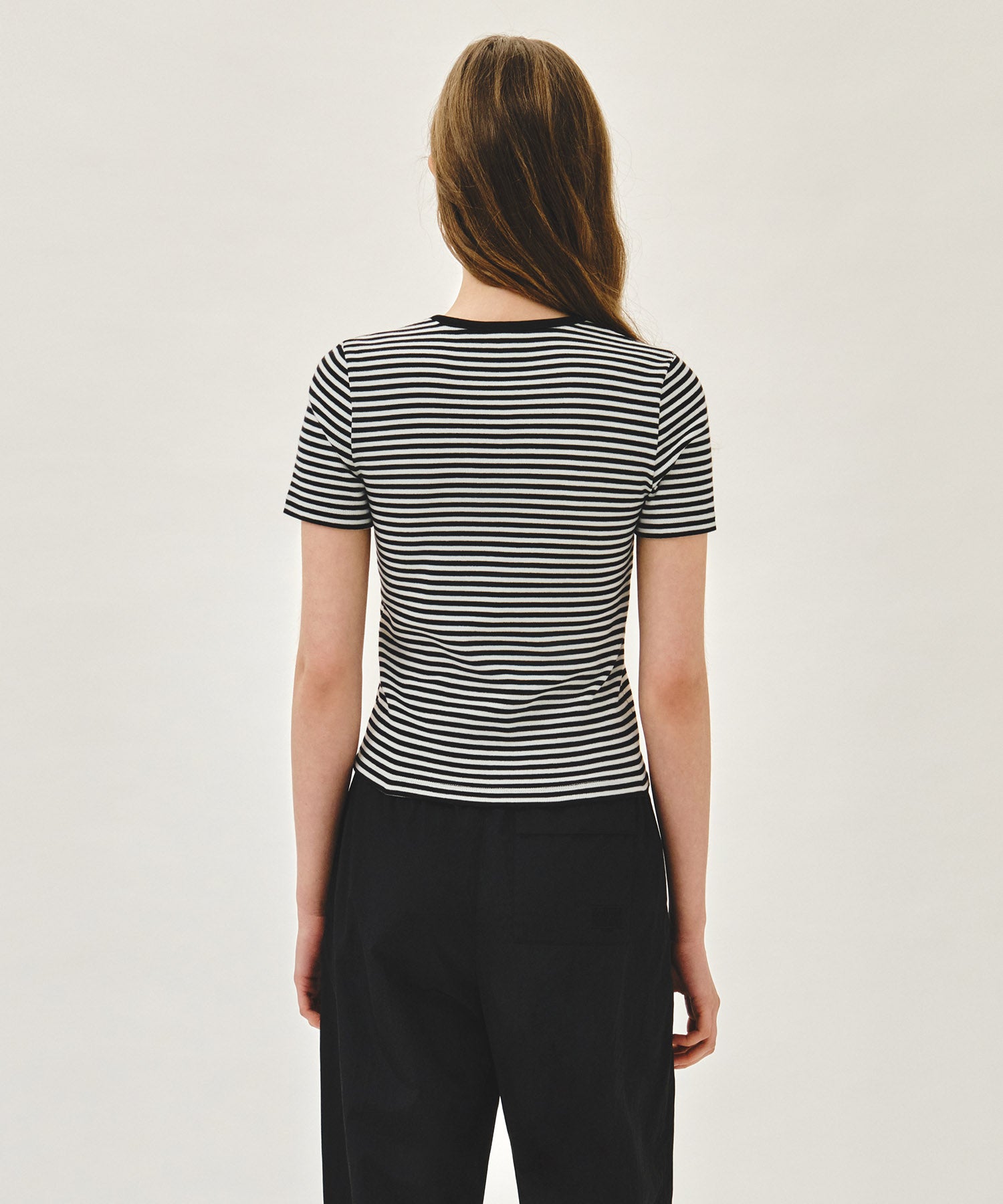 W DEEP NECK RINGER TEE