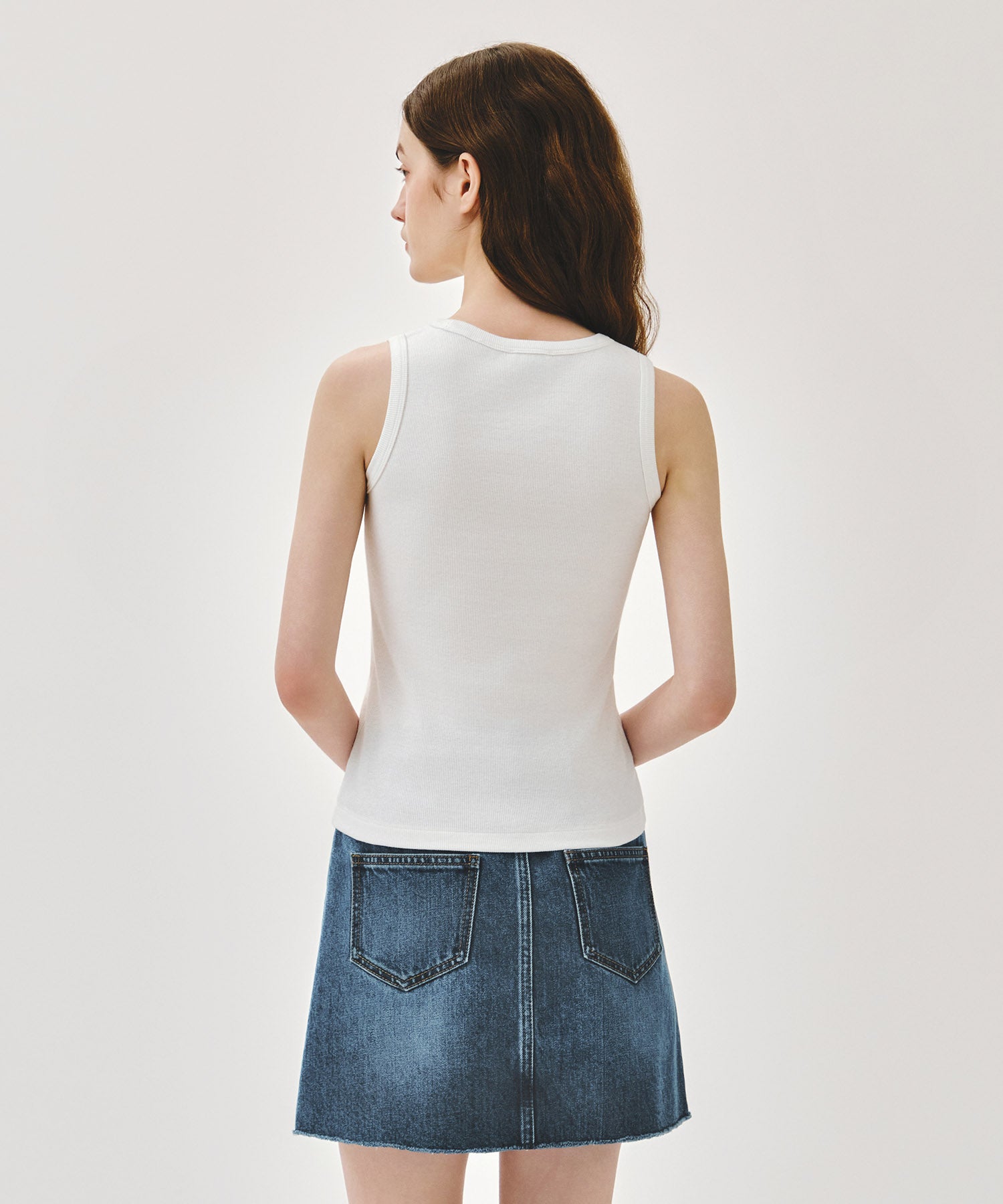 W RIBBON CLASSIC LOGO SLEEVELESS