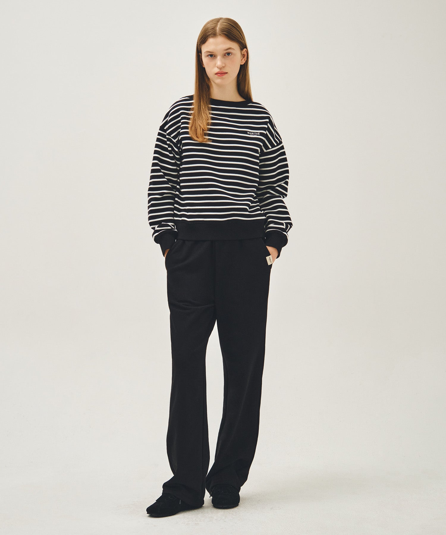 W BASIC FOLD-OVER SWEAT PANTS