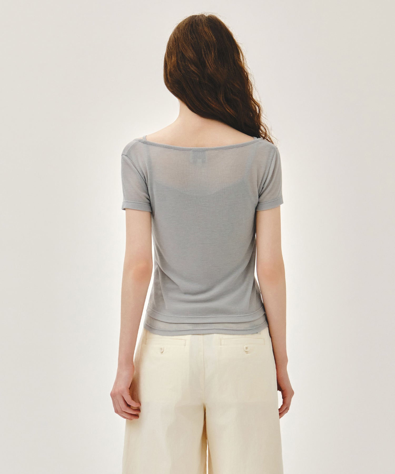 W SMALL CLASSIC LOGO SLEEVELESS LAYERED TEE