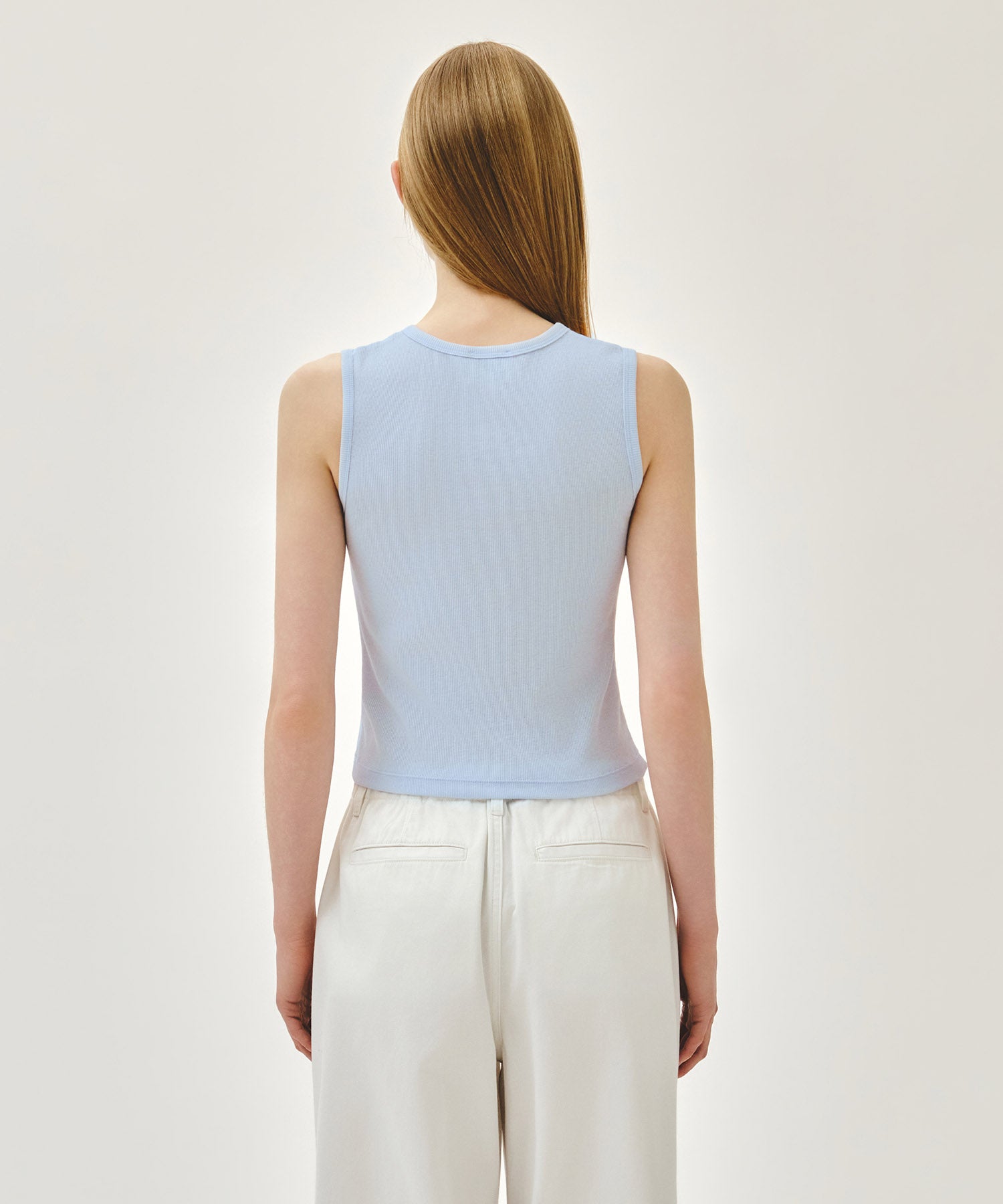 W BUTTON UP SLEEVELESS