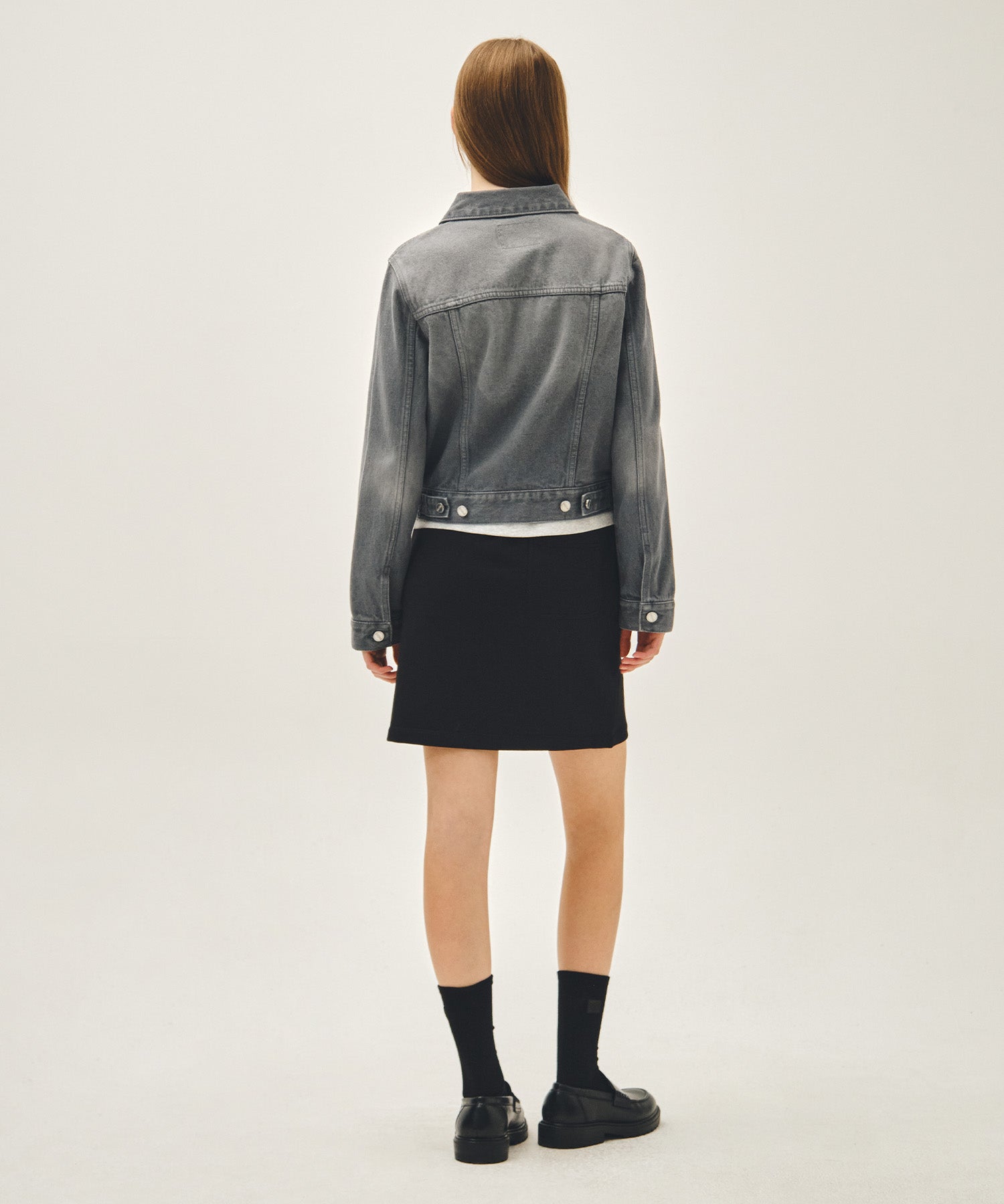 W VINTAGE CLASSIC LOGO SWEAT MINI SKIRT