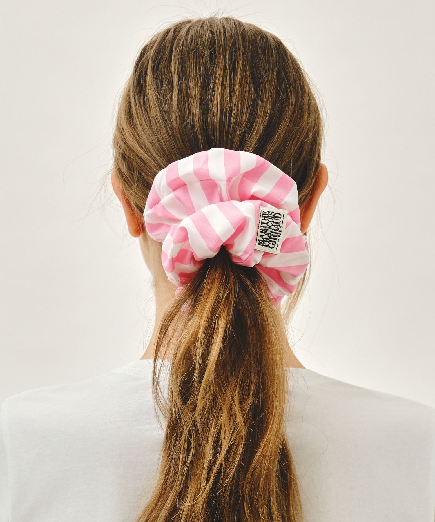CLASSIC LOGO STRIPE HAIR SCRUNCHIE