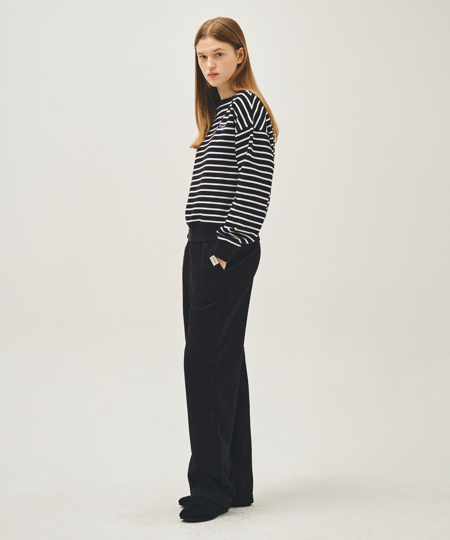 W BASIC FOLD-OVER SWEAT PANTS