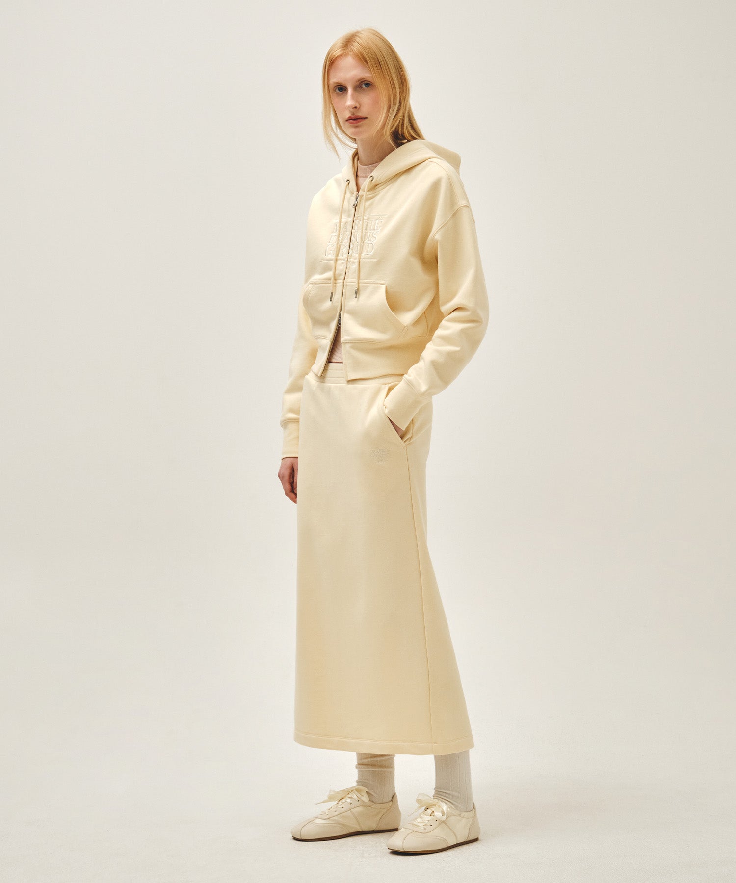 W CLASSIC LOGO SWEAT LONG SKIRT