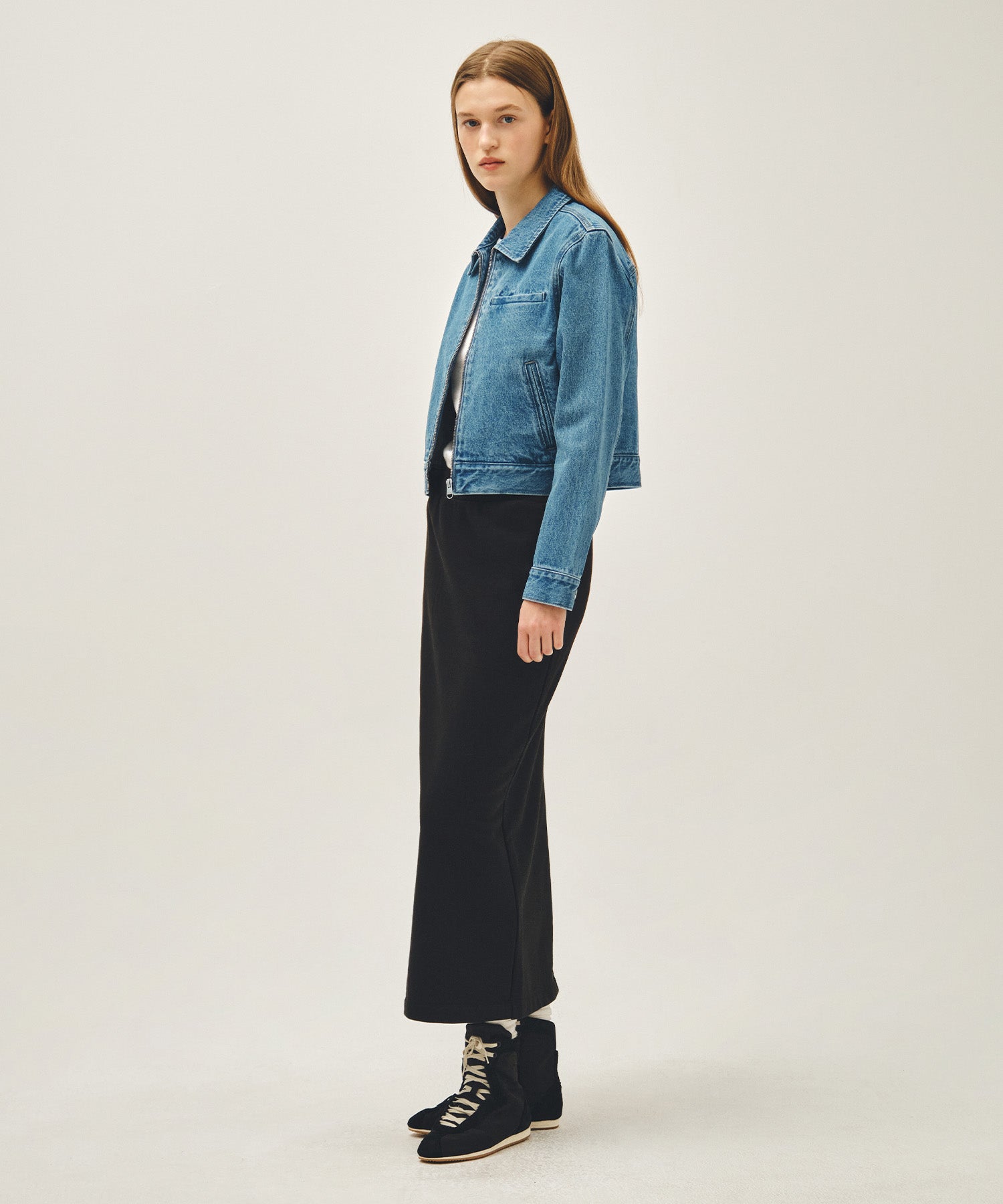 W CLASSIC LOGO SWEAT LONG SKIRT