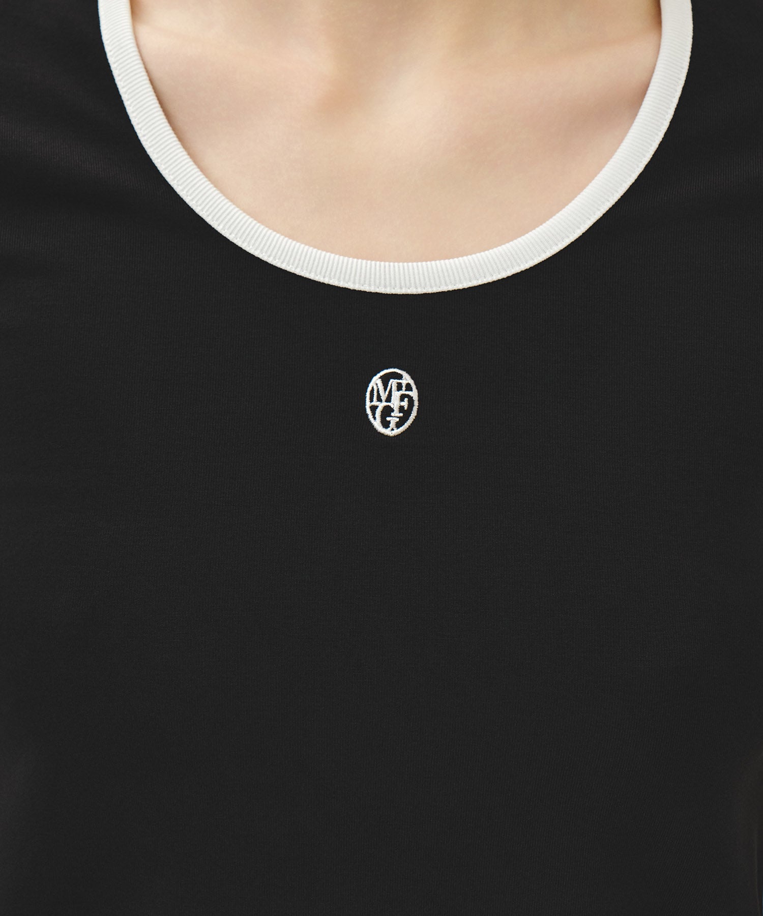 W DEEP NECK RINGER TEE