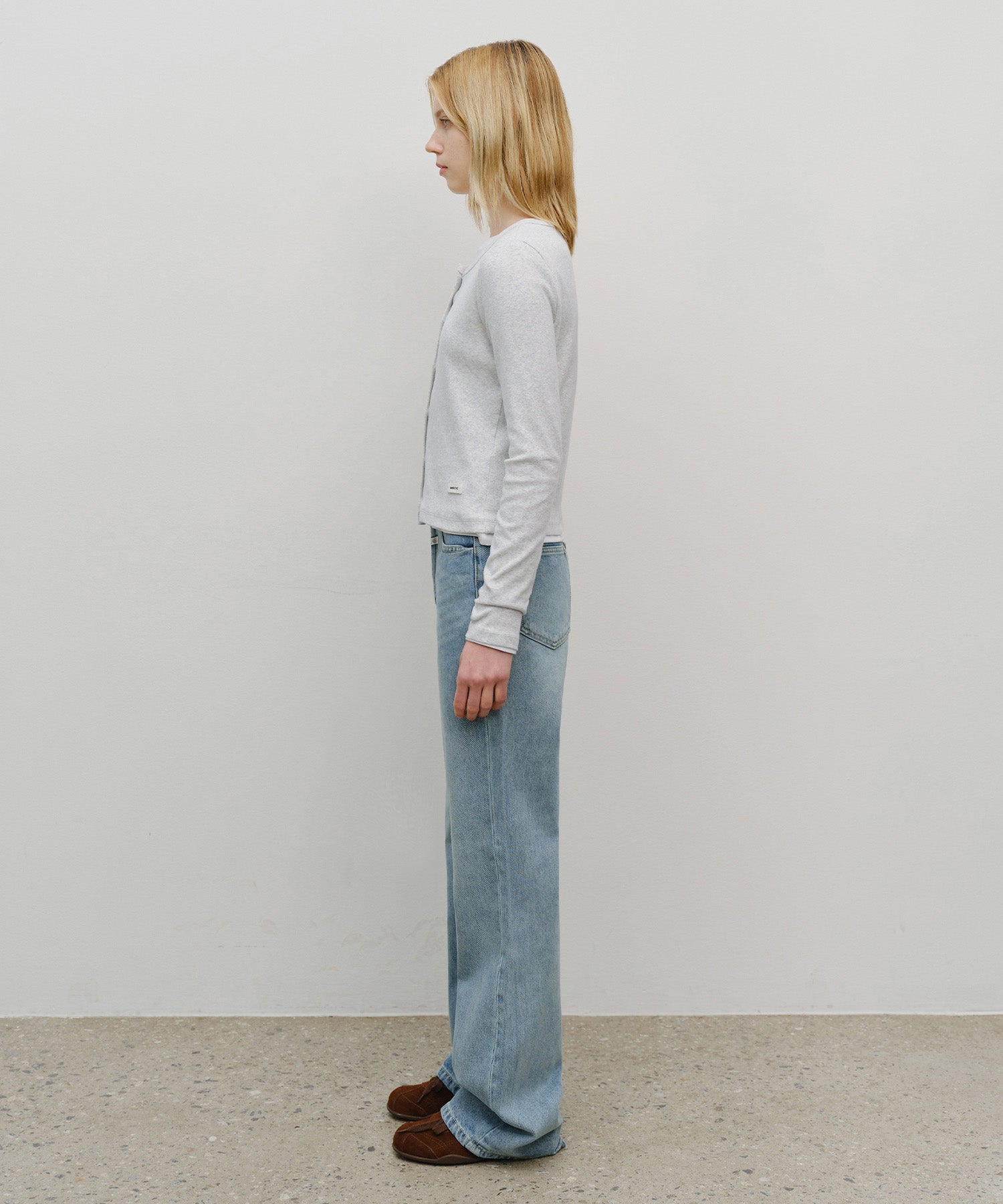 W SLIM BOOT-CUT DENIM PANTS