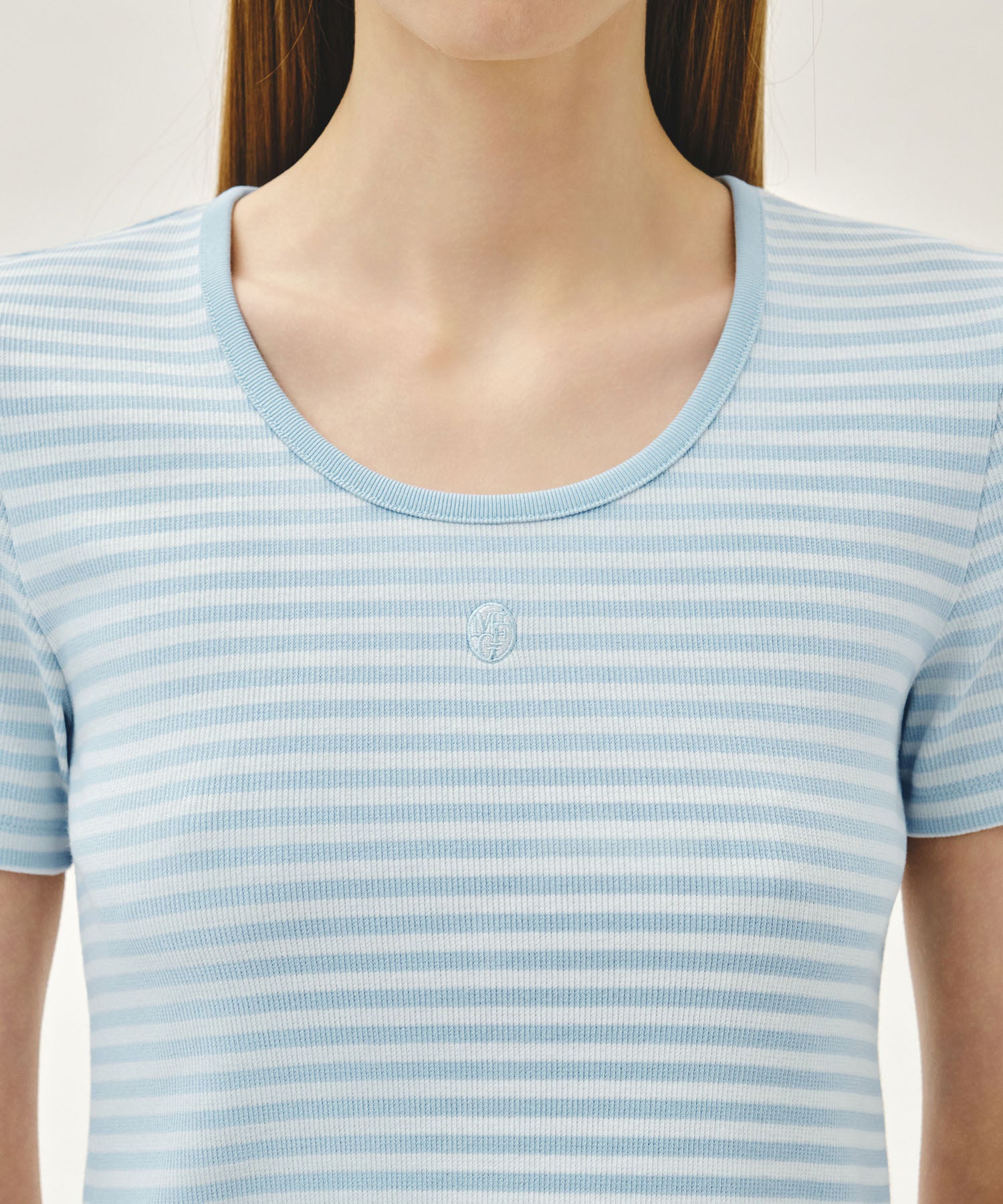 W DEEP NECK RINGER TEE