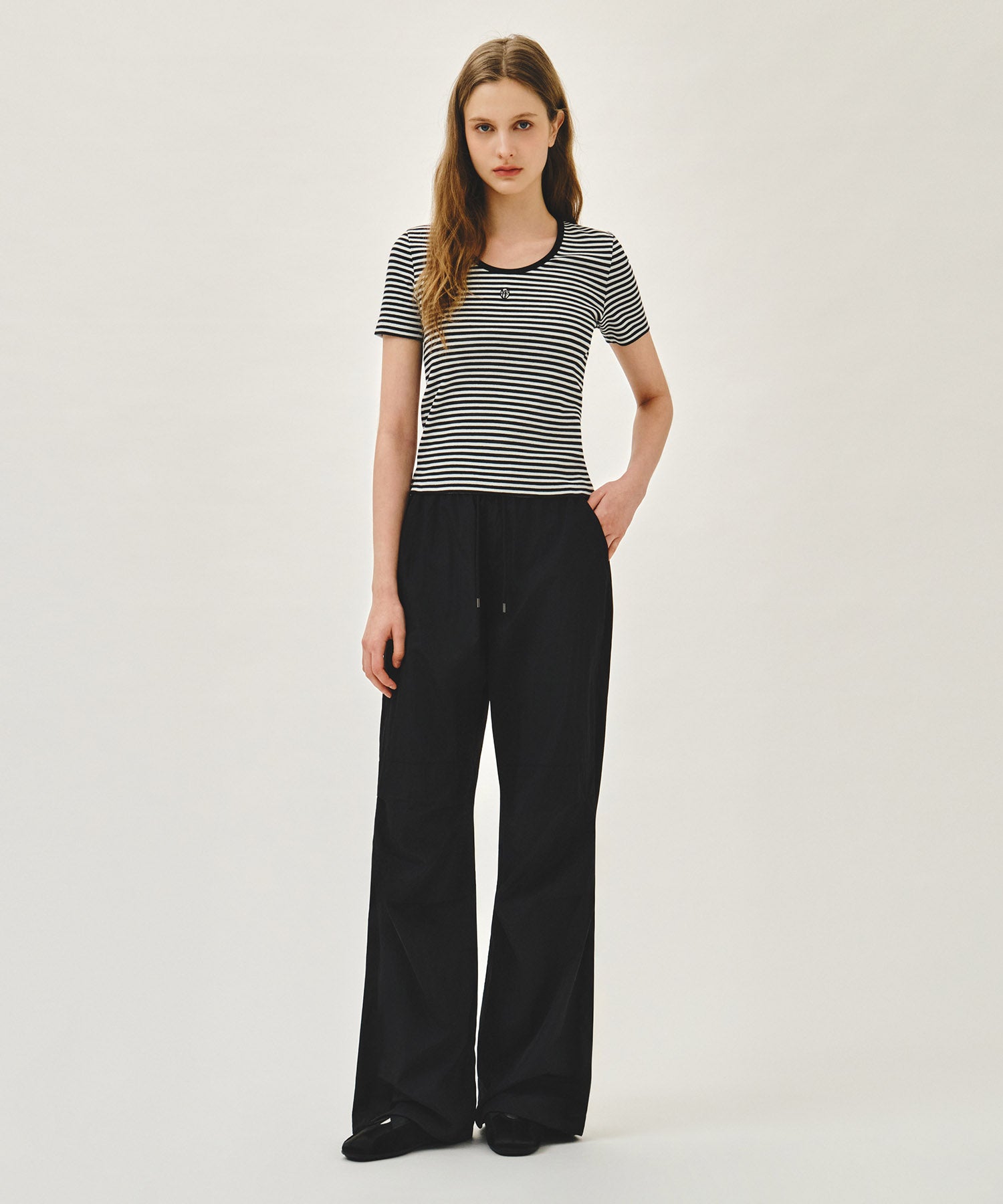 W DEEP NECK RINGER TEE