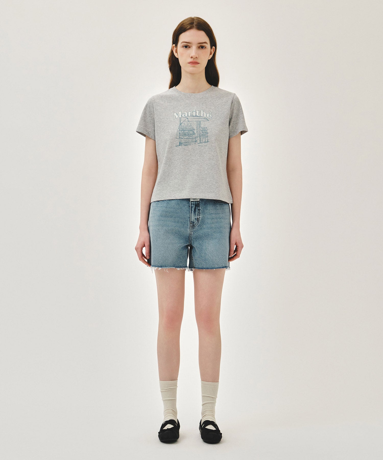 [REGEN] W FRENCH FRUIT SHOP GRAPHIC TEE
