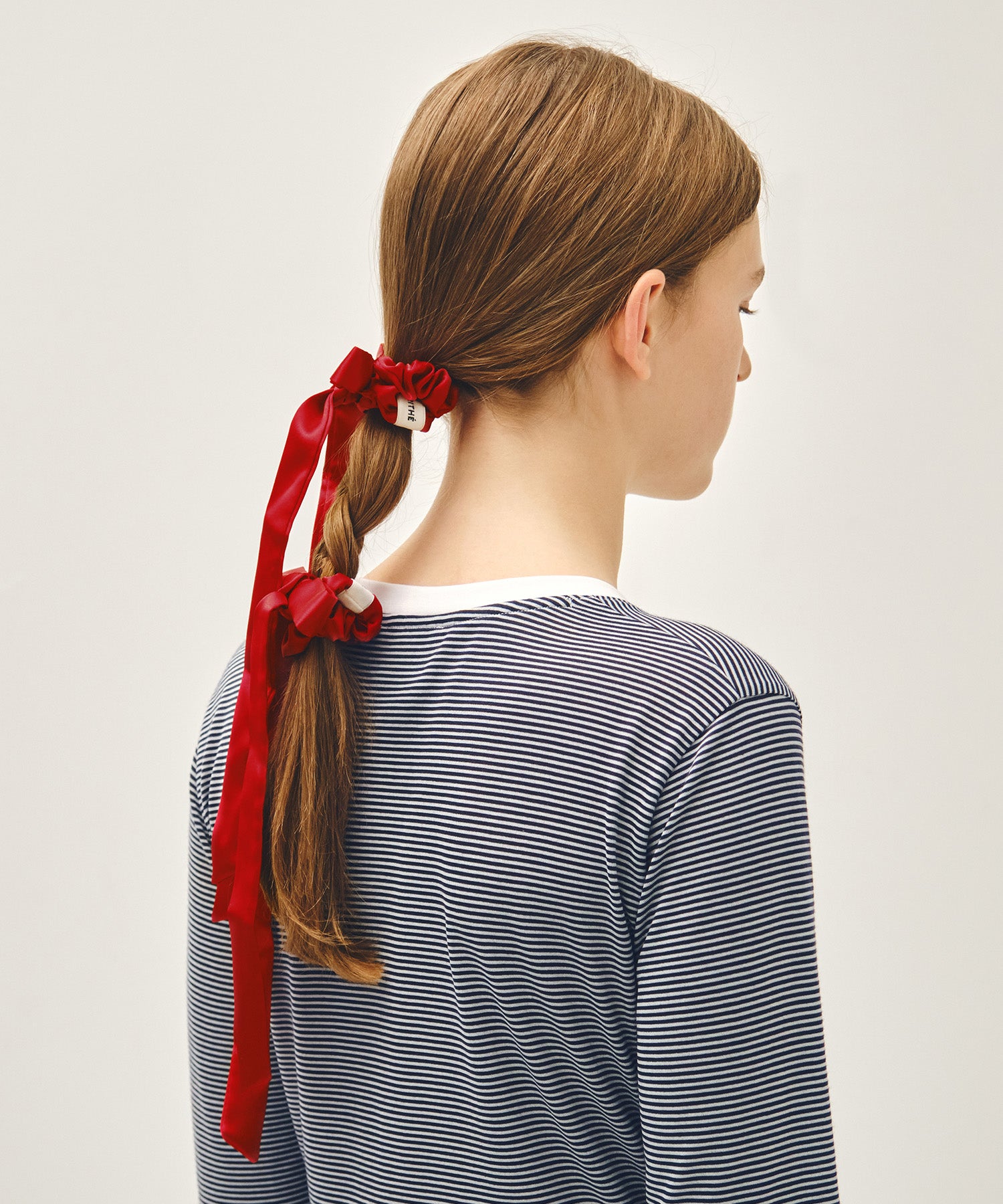 REGULAR LOGO SATIN HAIR RIBBON SCRUNCHIE 2PACK