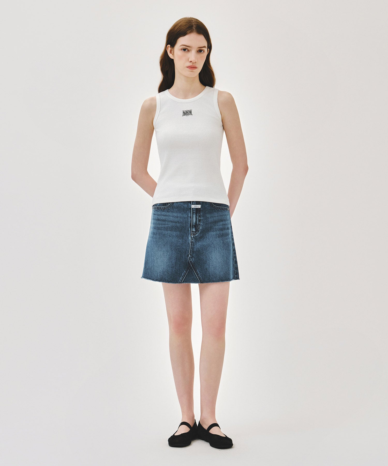 W RIBBON CLASSIC LOGO SLEEVELESS