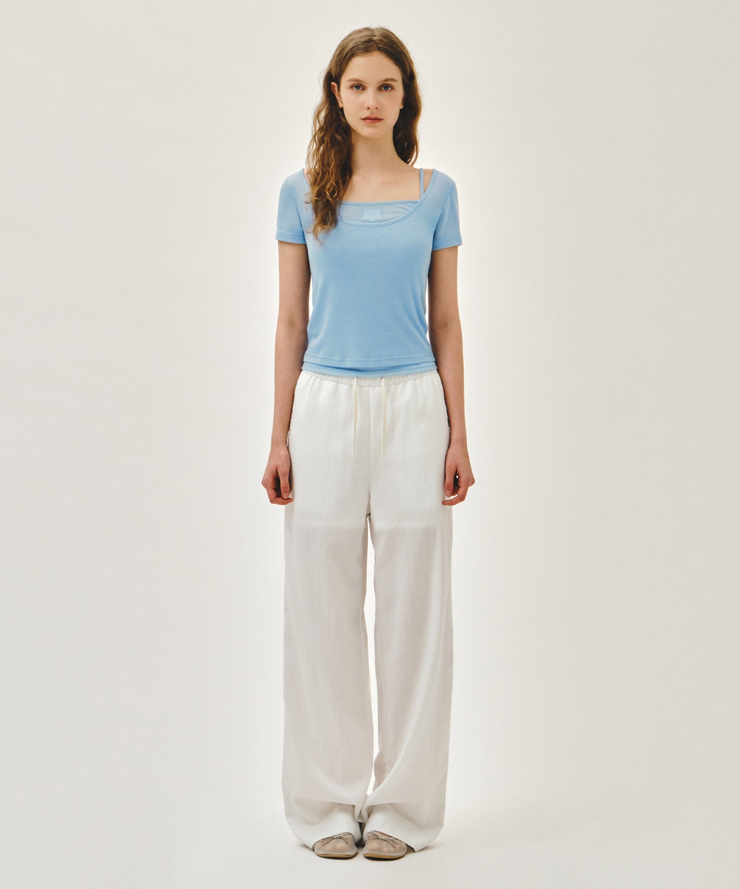 W SMALL CLASSIC LOGO SLEEVELESS LAYERED TEE