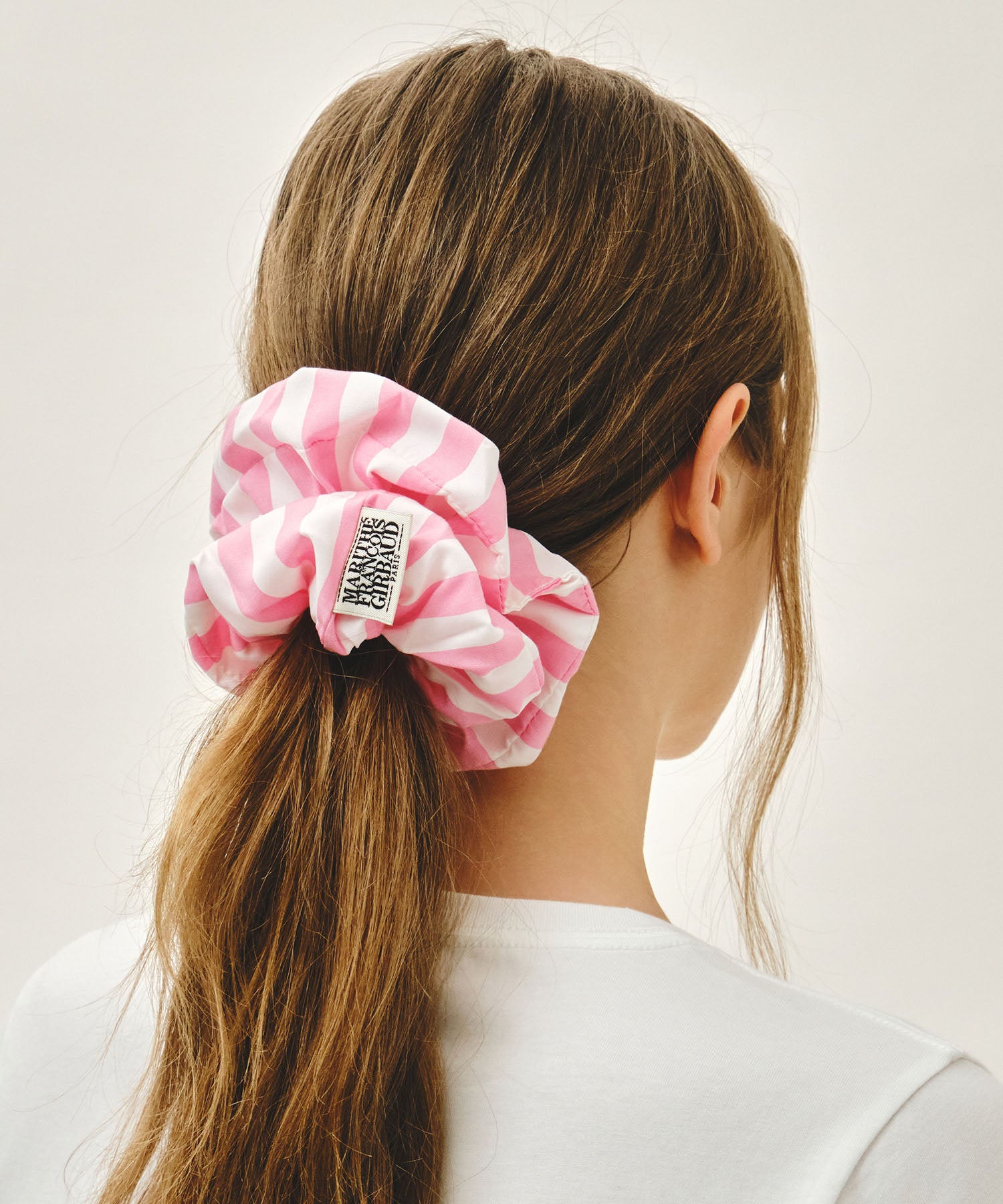 CLASSIC LOGO STRIPE HAIR SCRUNCHIE