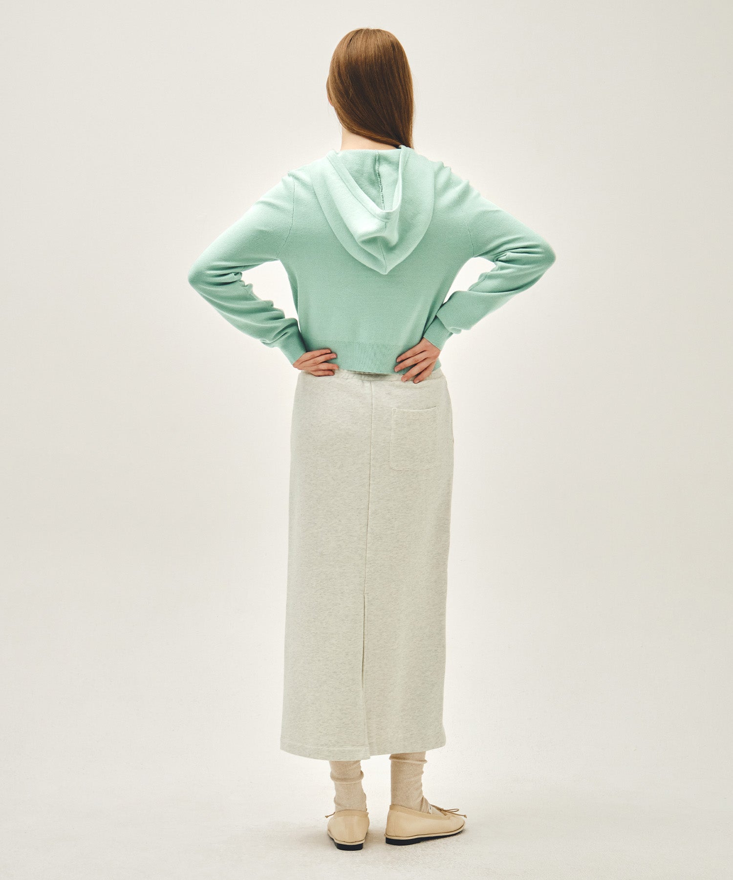 W CLASSIC LOGO SWEAT LONG SKIRT
