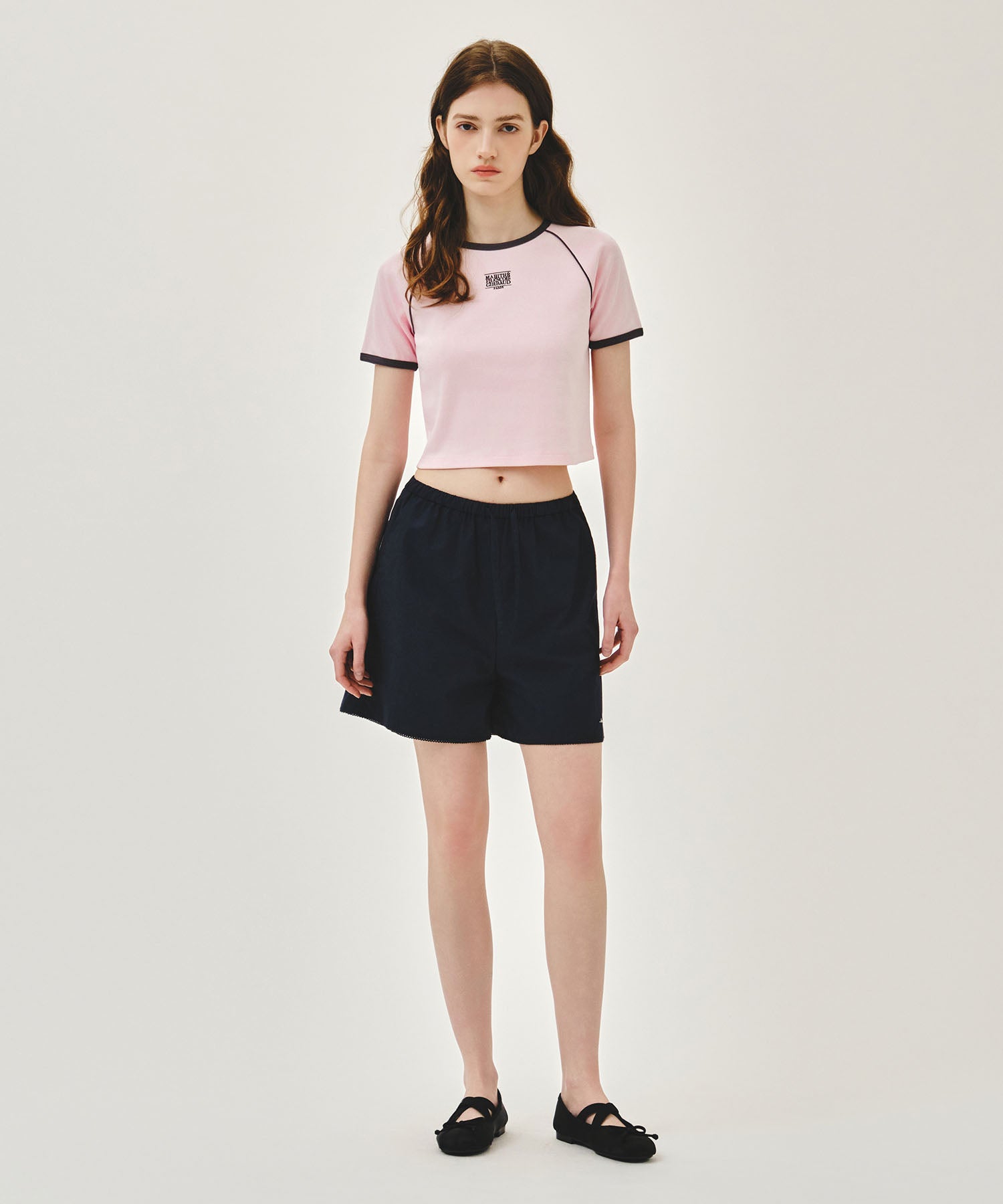 W AEROCOOL SMALL CLASSIC LOGO SLIM RINGER TEE