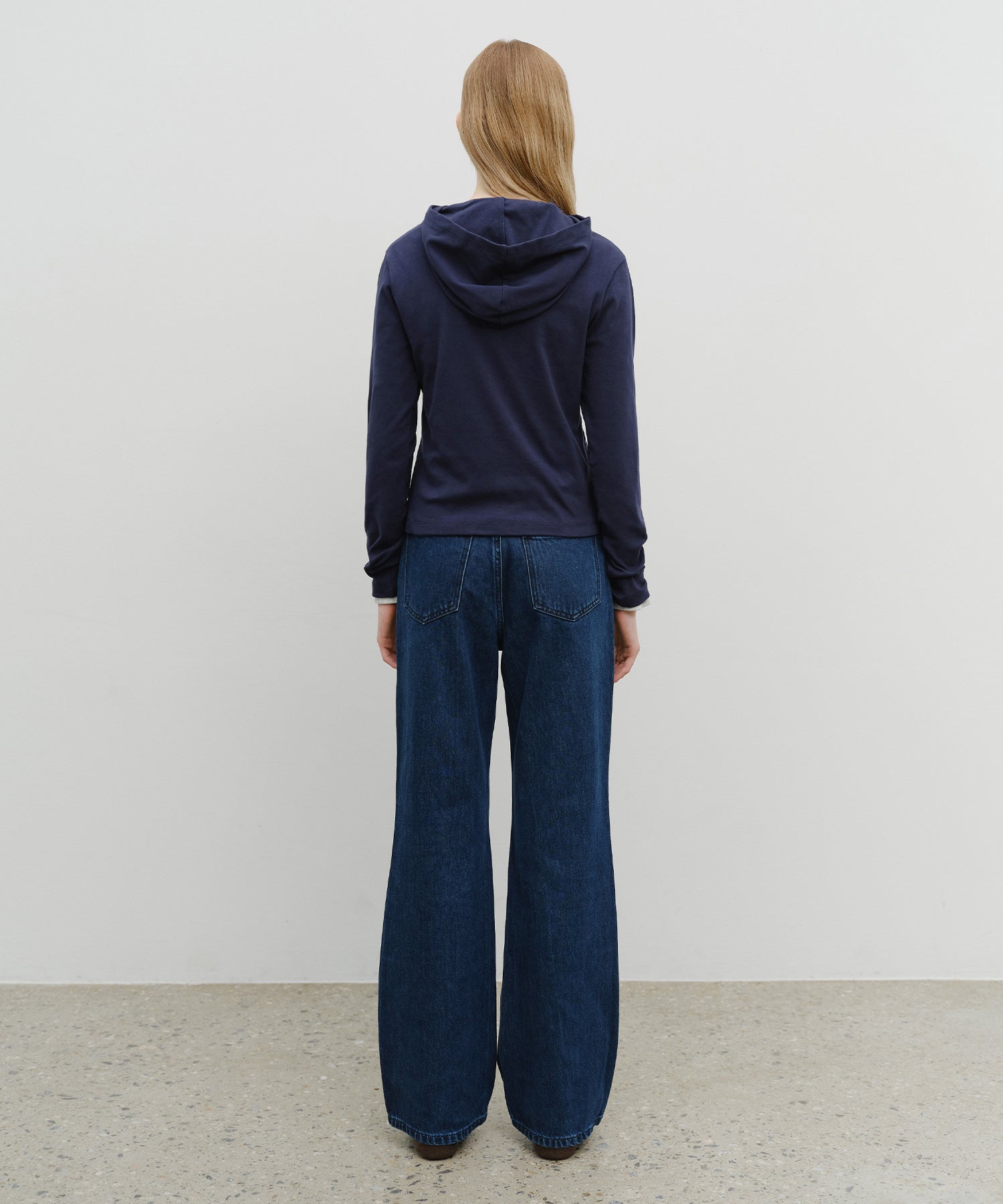 W SLIM BOOT-CUT DENIM PANTS