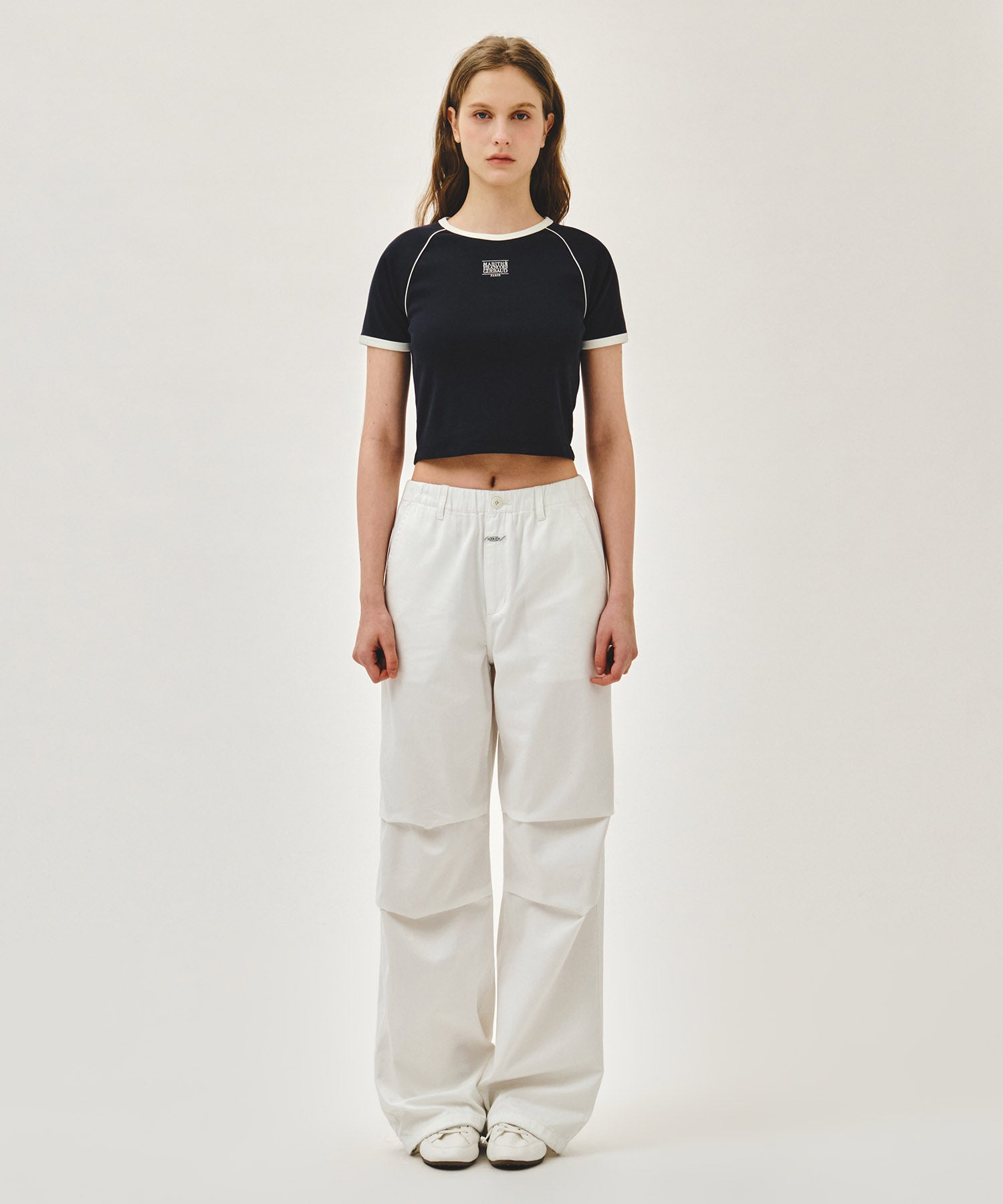 W AEROCOOL SMALL CLASSIC LOGO SLIM RINGER TEE