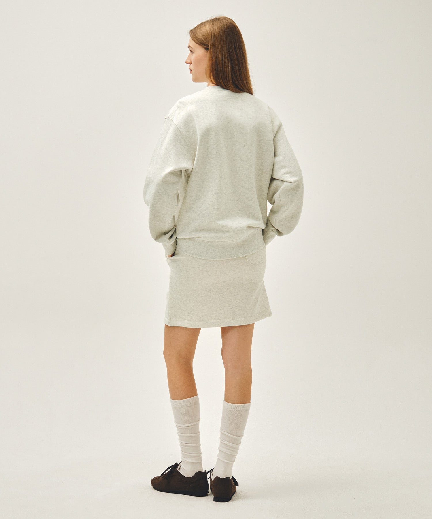 W VINTAGE CLASSIC LOGO SWEAT MINI SKIRT