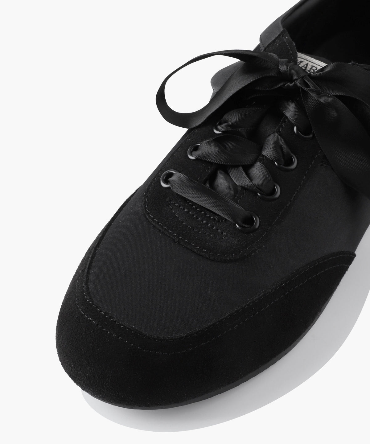 W LACE-UP SATIN SNEAKERS