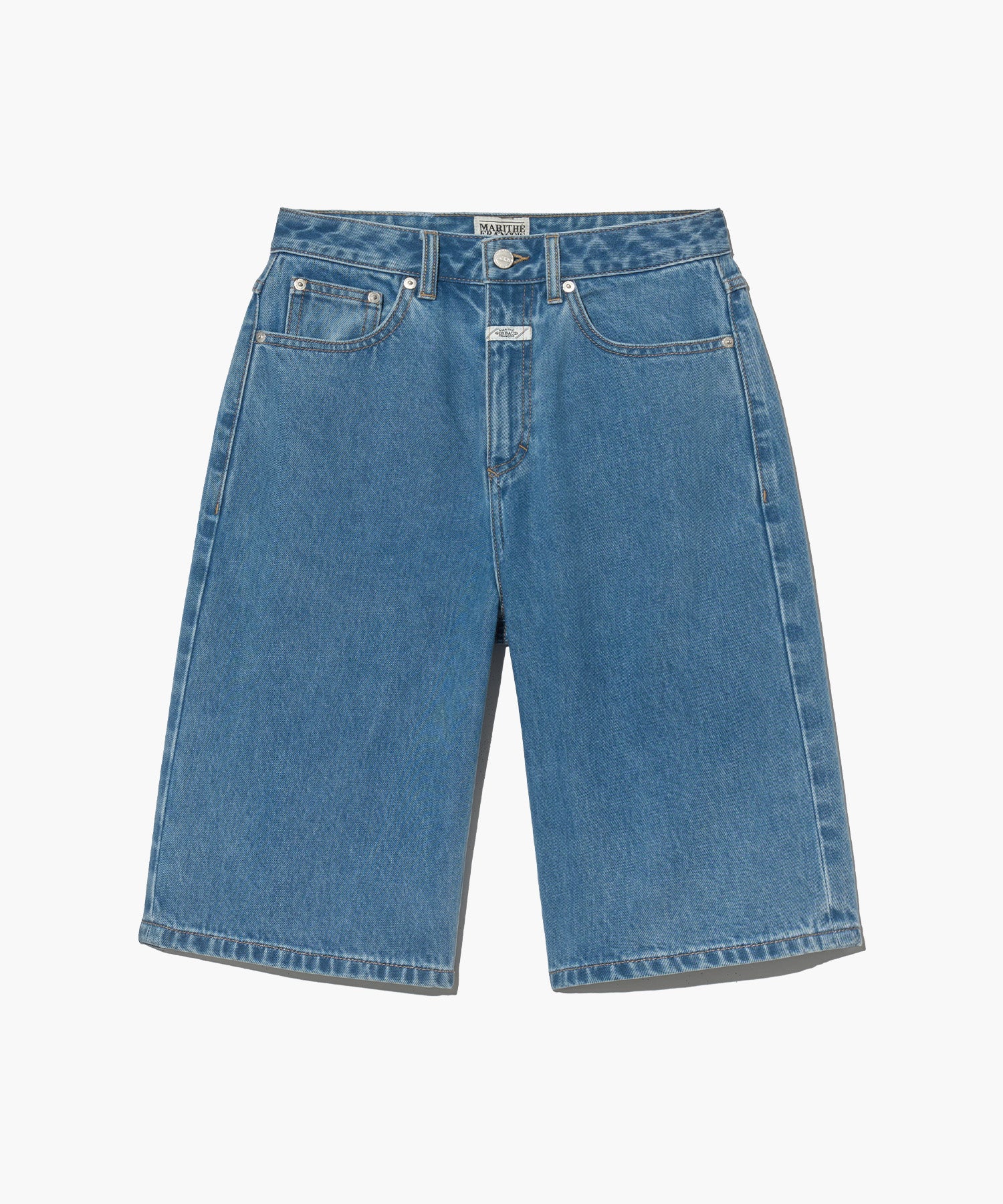 W LONG BERMUDA DENIM PANTS