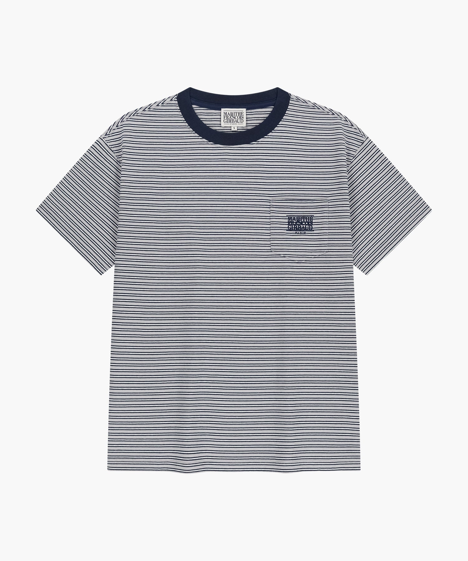 SMALL CLASSIC LOGO STRIPE RINGER TEE