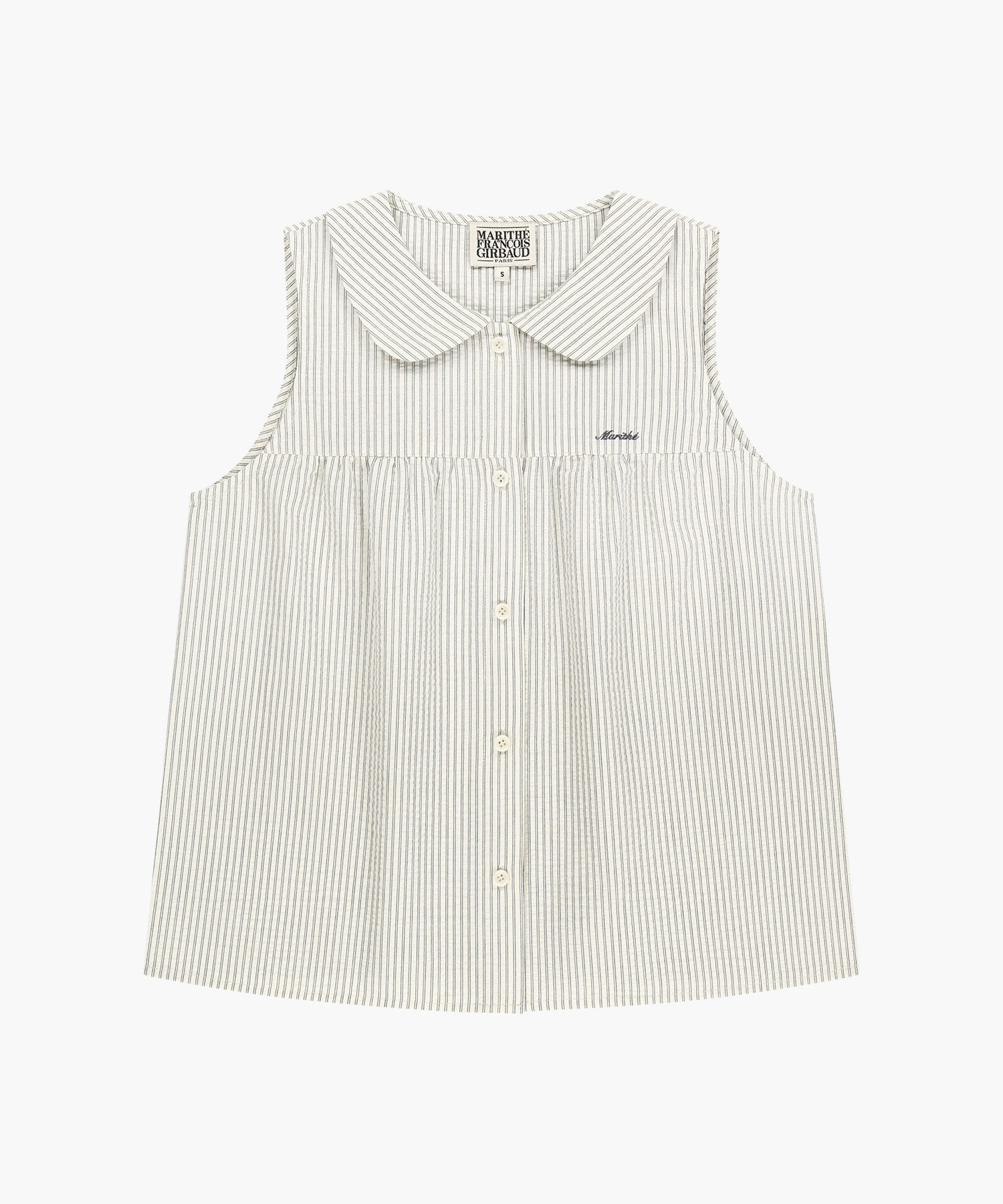 W ROUND COLLAR SLEEVELESS BLOUSE