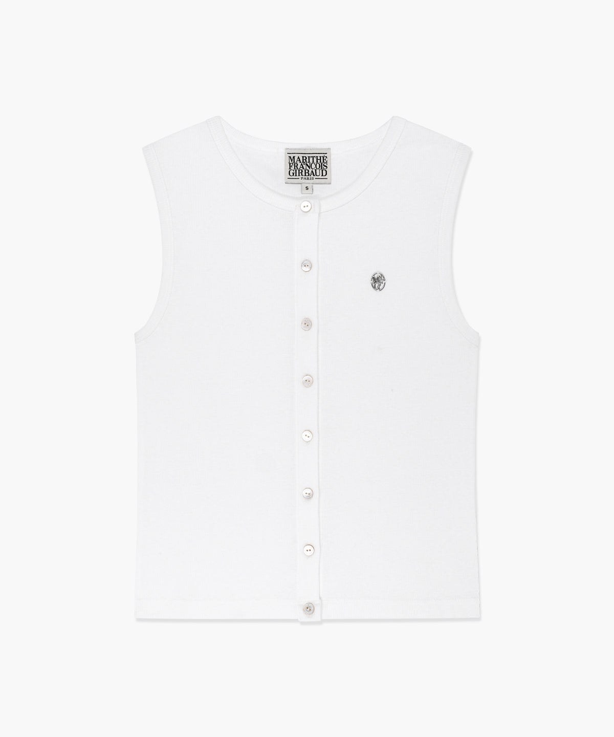 W BUTTON UP SLEEVELESS