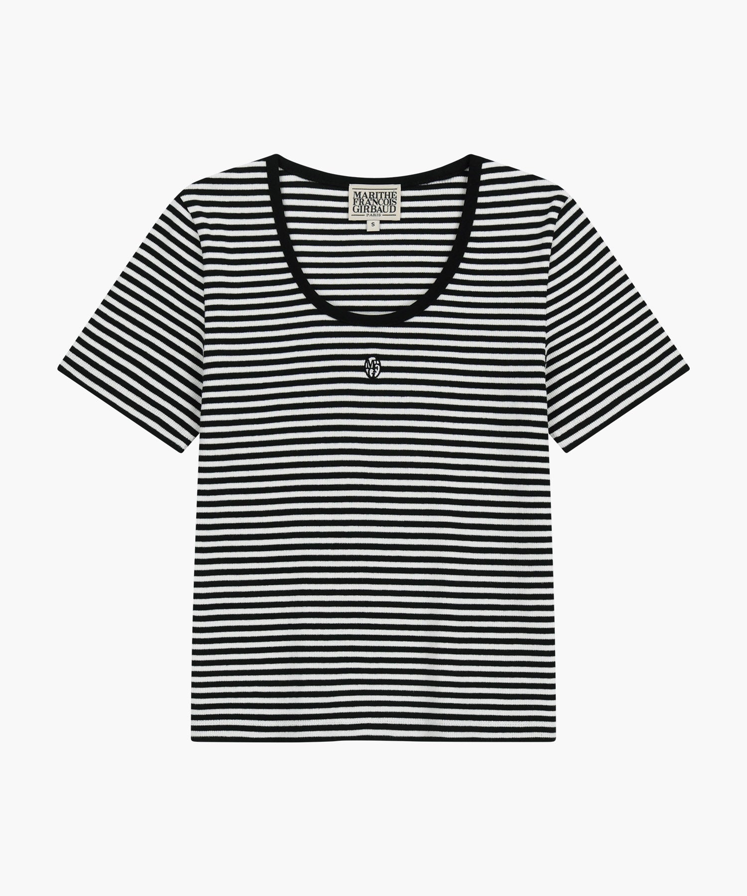 W DEEP NECK RINGER TEE