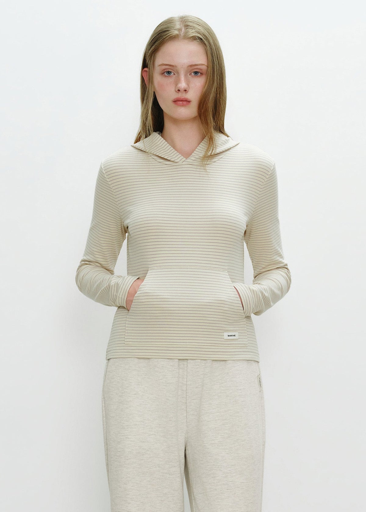 W BASIC HOODIE LONG SLEEVE