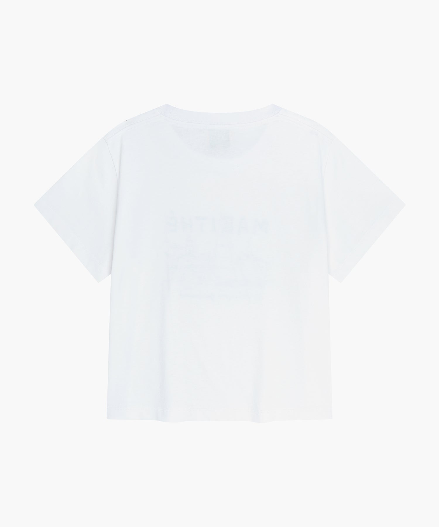 W FRENCH GRAPHIC CROP TEE