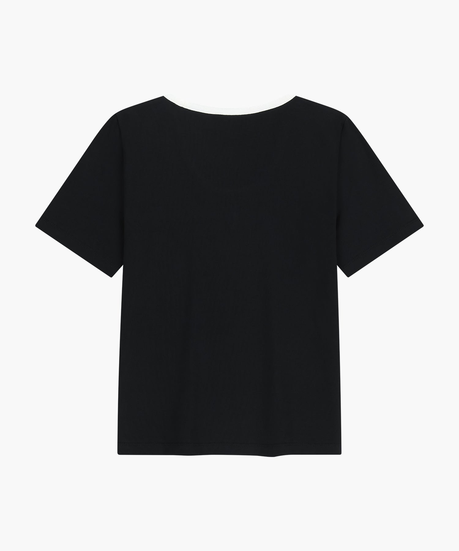 W DEEP NECK RINGER TEE